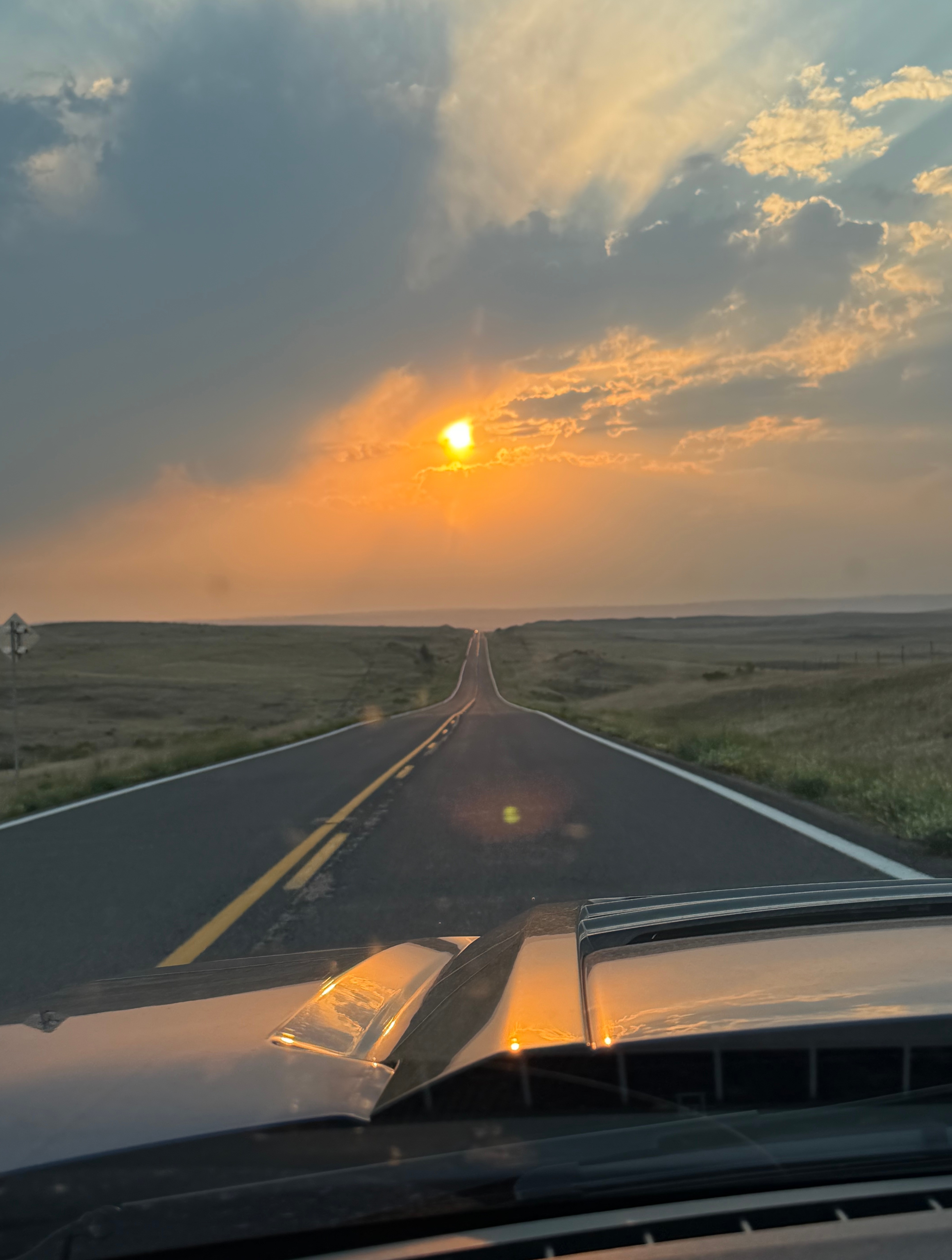 Driving the Mustang Dark Horse SC prototype into the sunset.
