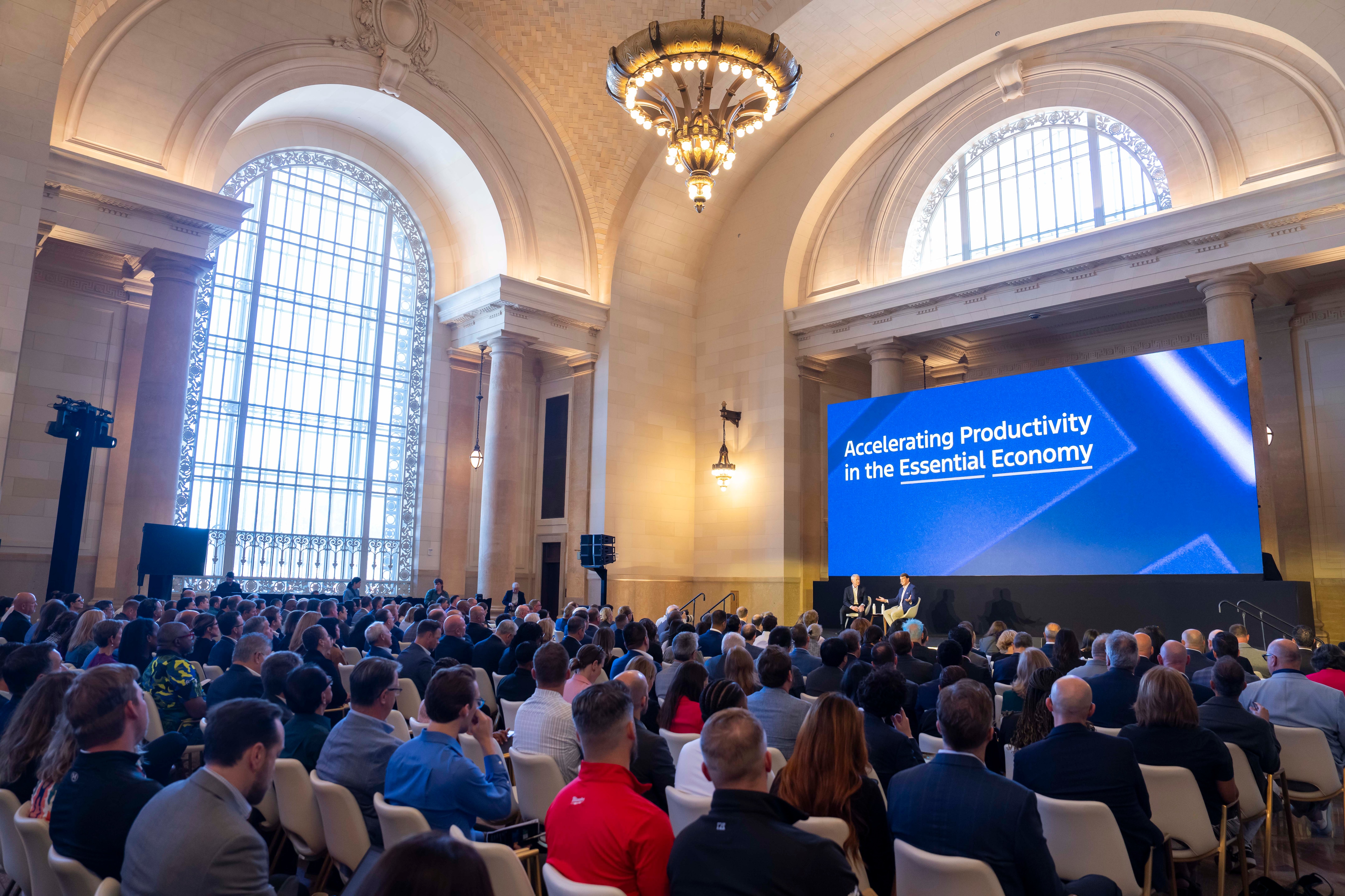 Ford President and CEO Jim Farley speaks at the inaugural ACCELERATE the Essential Economy conference.