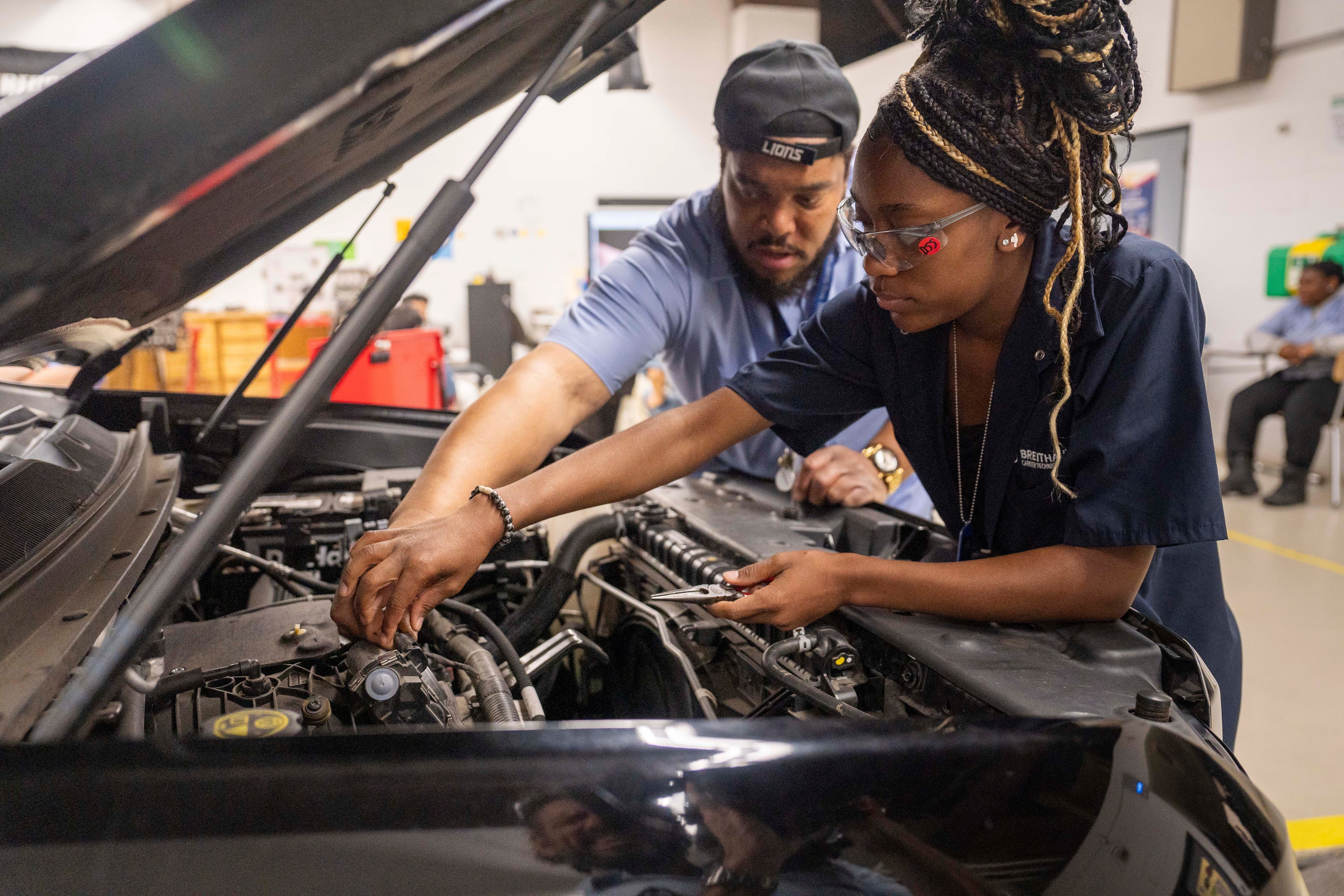 Ford and Bloomberg Philanthropies announced a $5 million investment to help Detroit students prepare for high-demand auto technician careers.