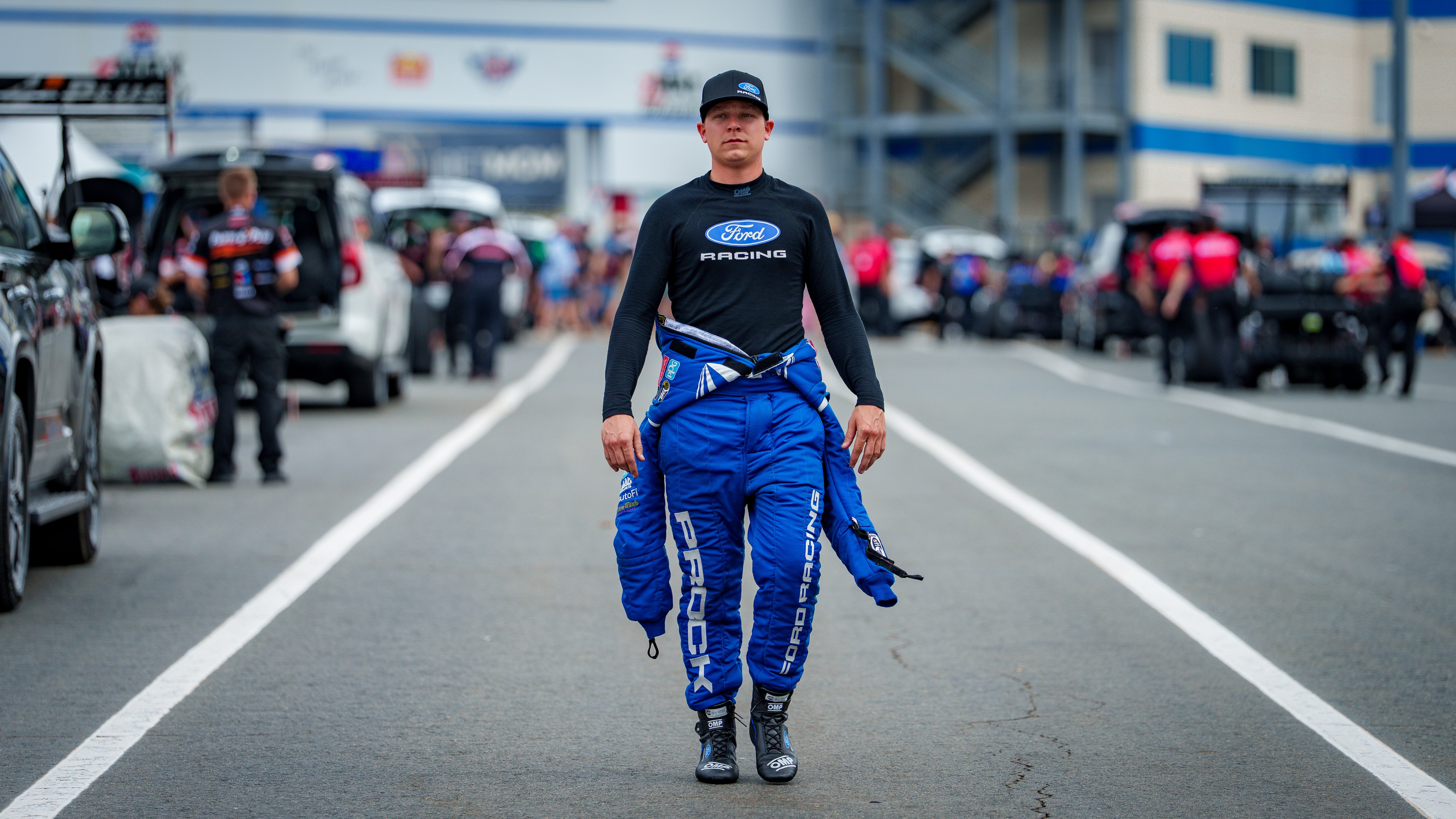 A fourth-generation racer, a hands-on student of the machine, and a two-time NHRA Funny Car world champion, Austin Prock is bringing one family’s relentless approach to Ford’s American racing legacy.