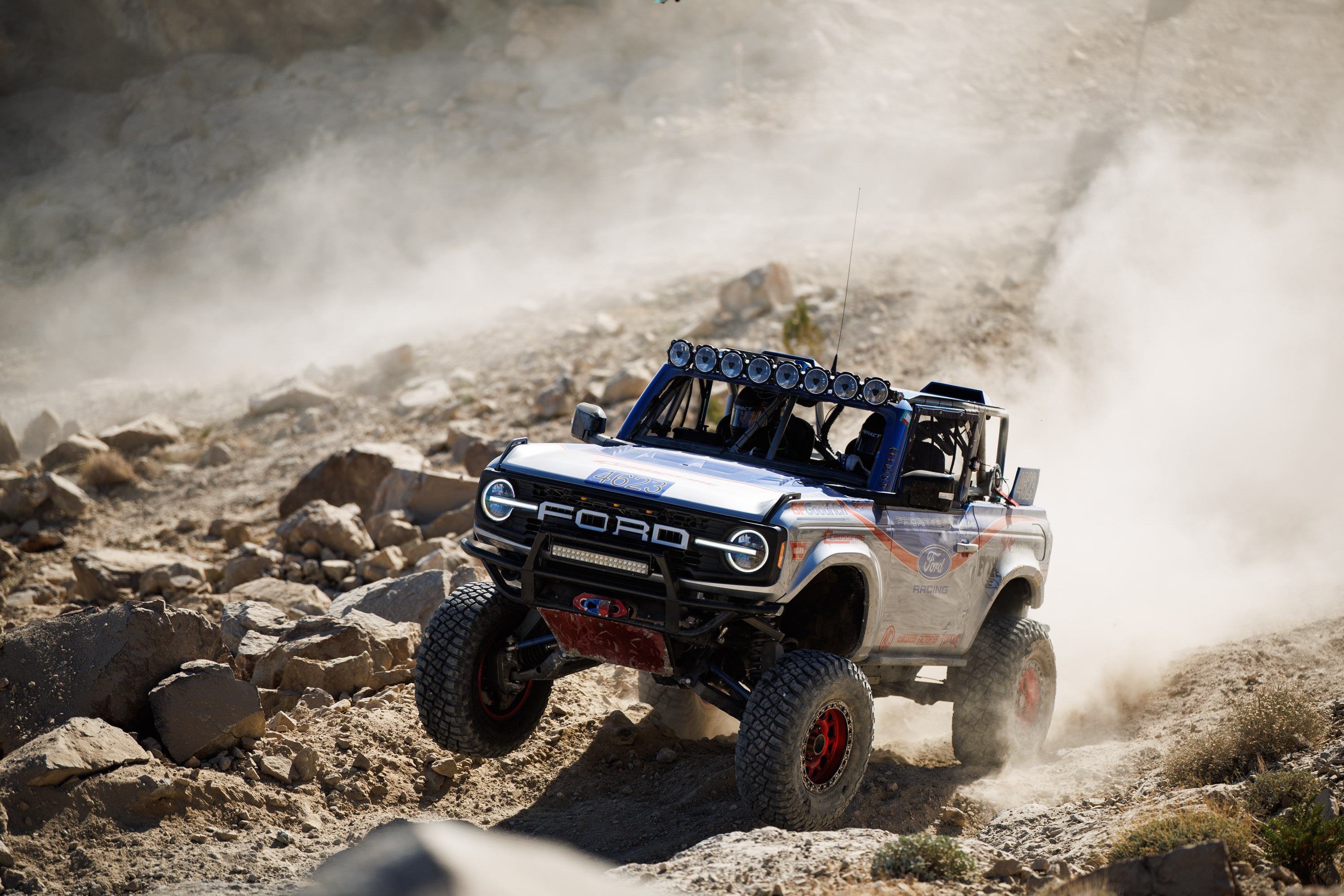 Ford Racing debuts the Bronco Raptor 4600 that will compete in the Ultra4 stock-based vehicle class at King of the Hammers.