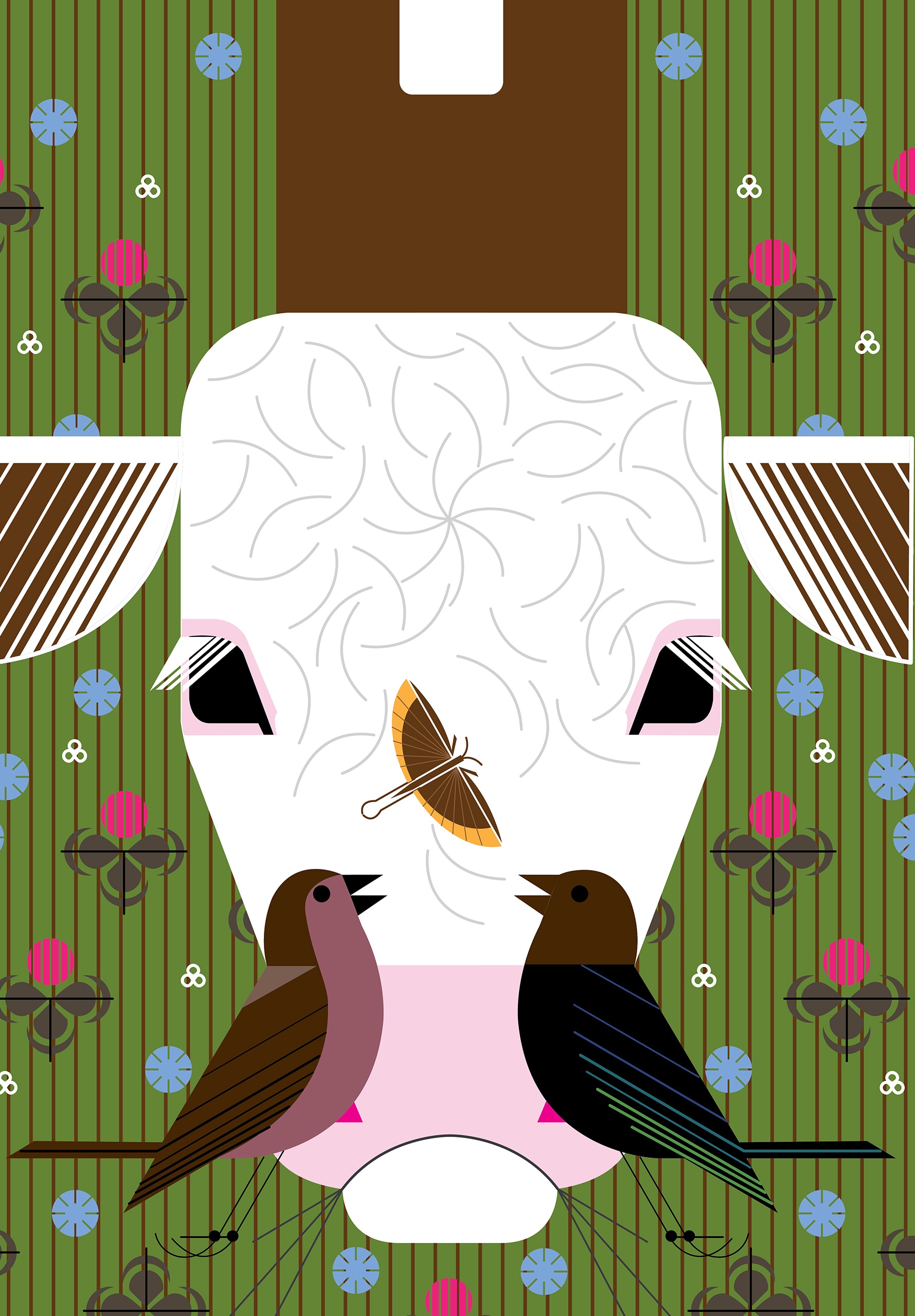 “Feathered Freeloaders,” was originally created for the cover of the June 1982 issue of the magazine. Credit: Charley Harper 