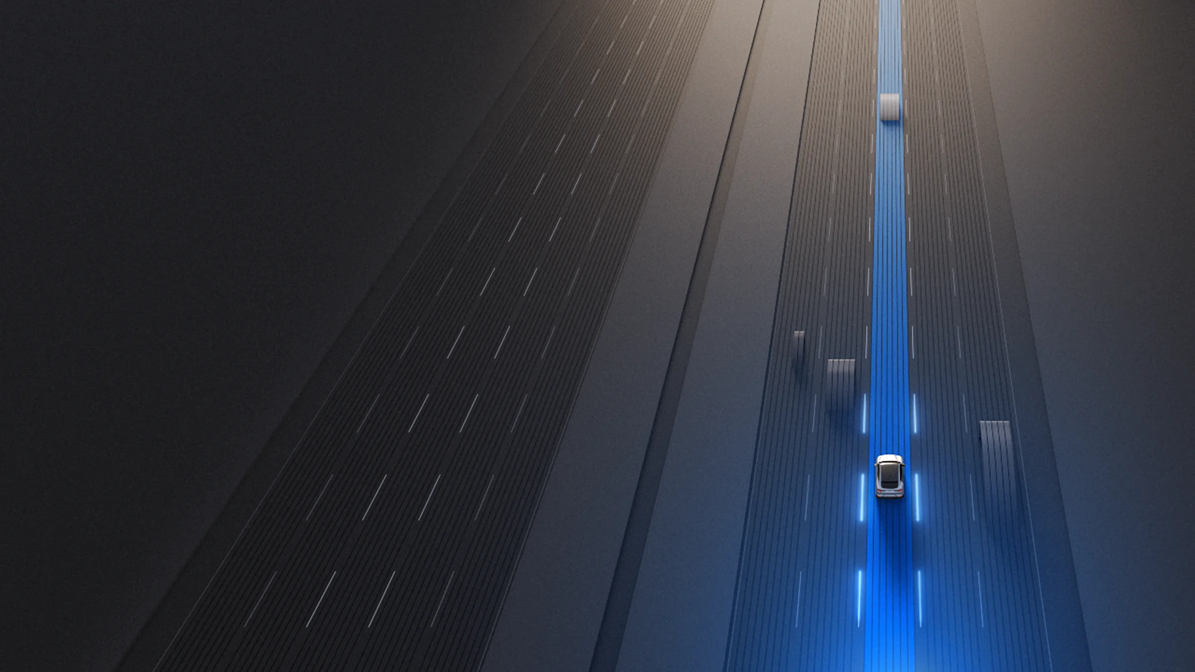 Autonomy shouldn't be a premium feature.
By designing our own software and hardware in-house, we've found a way to make this technology more affordable.
Because we own the technology behind our driver assistance systems,
we can deliver significantly more capability at a 30% lower cost than if we bought it from outside suppliers,
which makes advanced driver assistance scalable.
