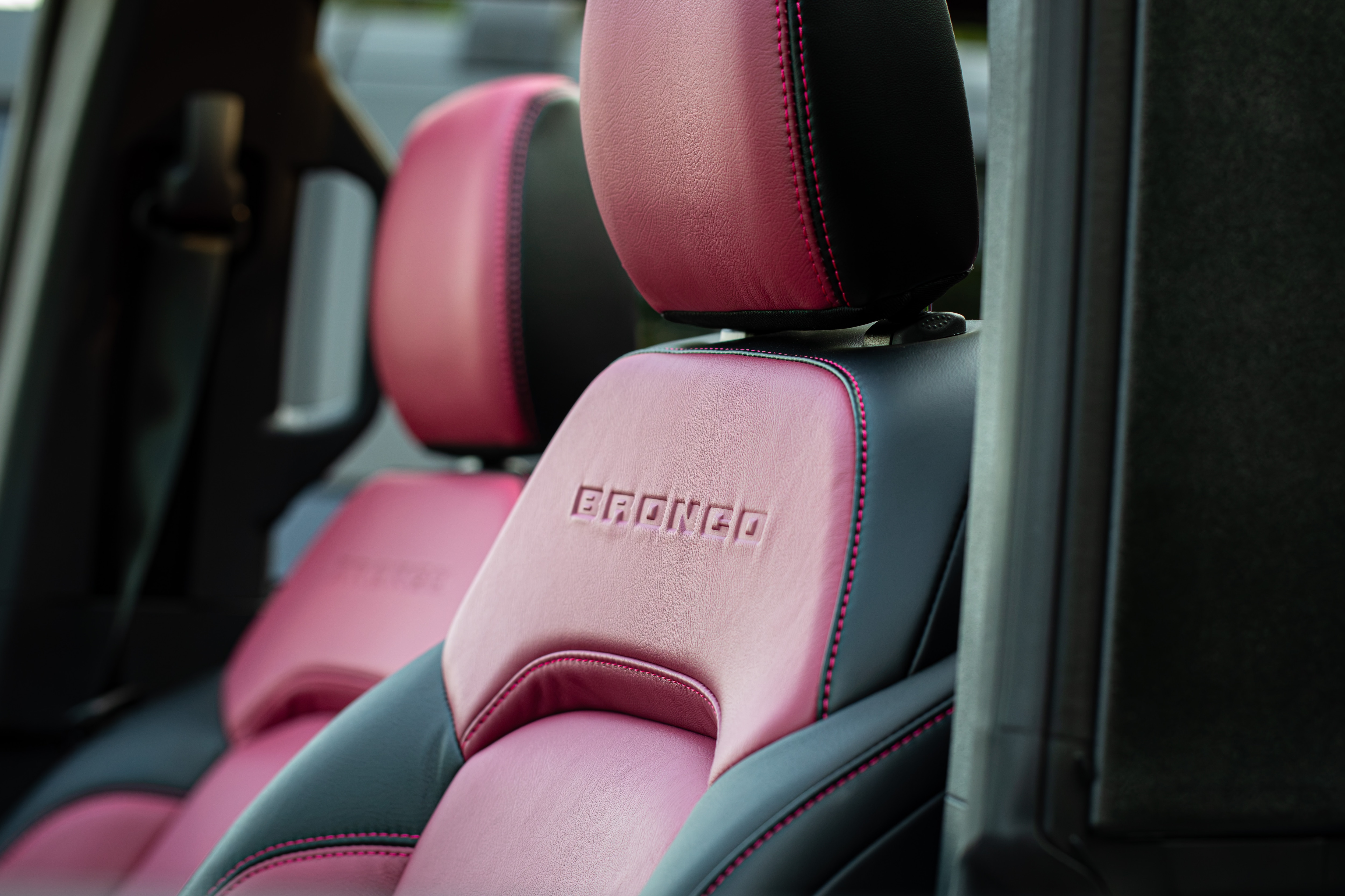 Custom Katzkin Premium Leather Seats on the Ford Bronco Desert Rising Edition