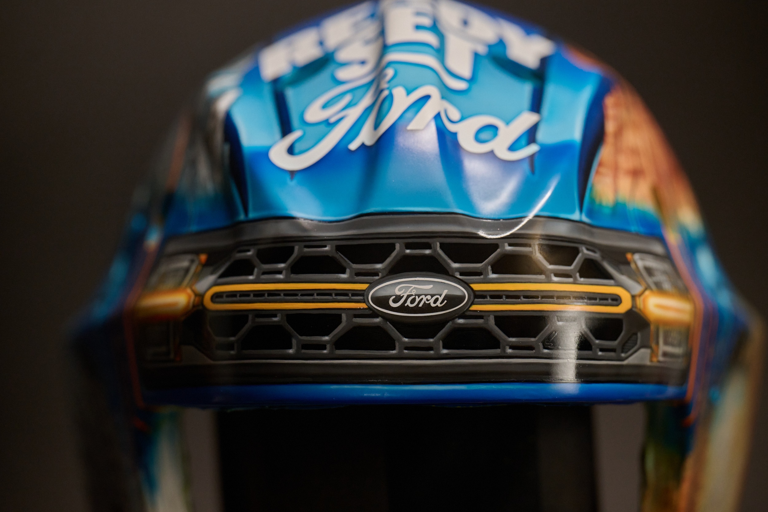 Jordon Bourgeault, a world-renowned airbrush artist specializing in high-detail and complex designs, shares a dream project — designing a goalie mask for Ford and Carey Price.