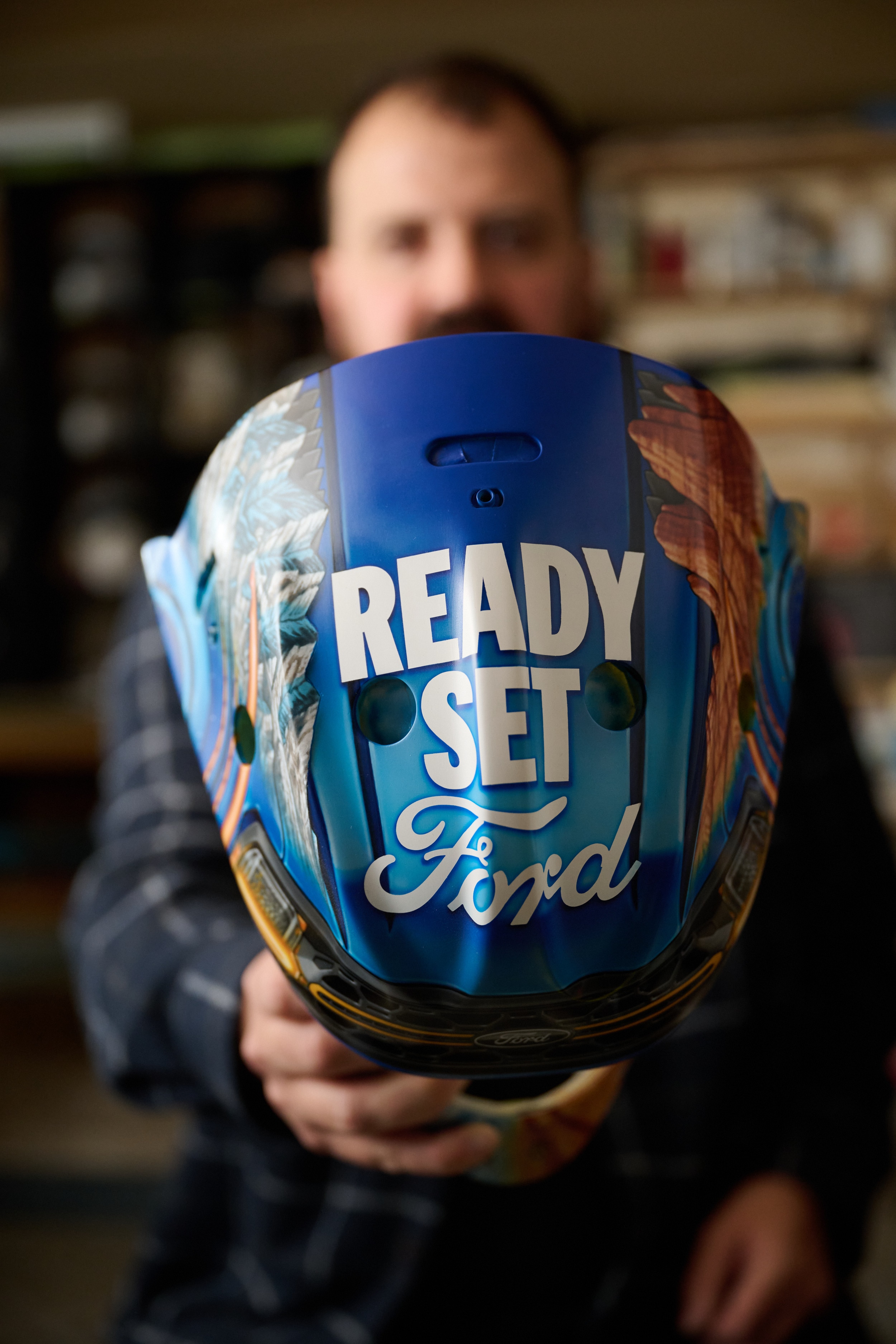 Jordon Bourgeault, a world-renowned airbrush artist specializing in high-detail and complex designs, shares a dream project — designing a goalie mask for Ford and Carey Price.