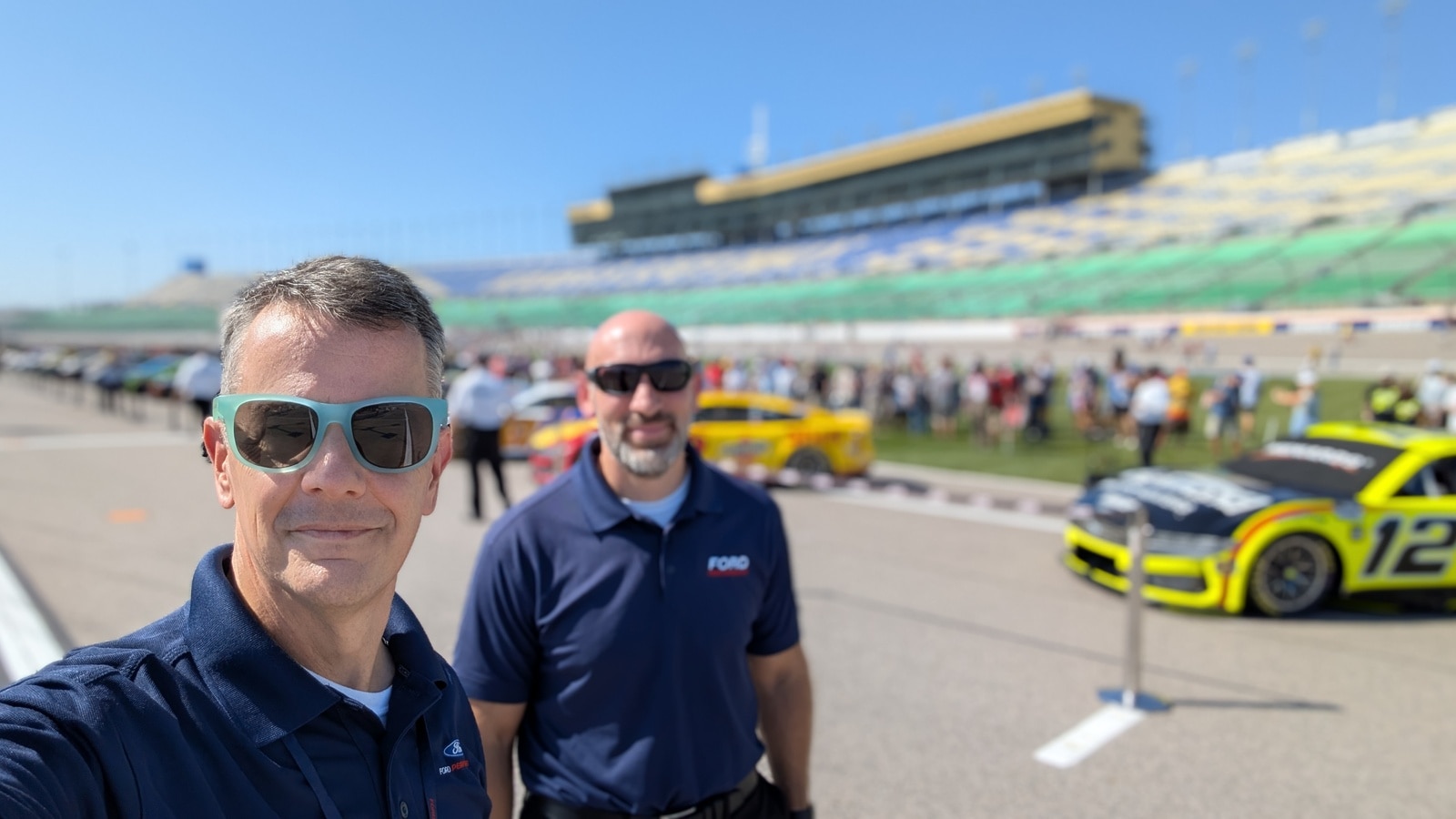 Evans at the race track.
