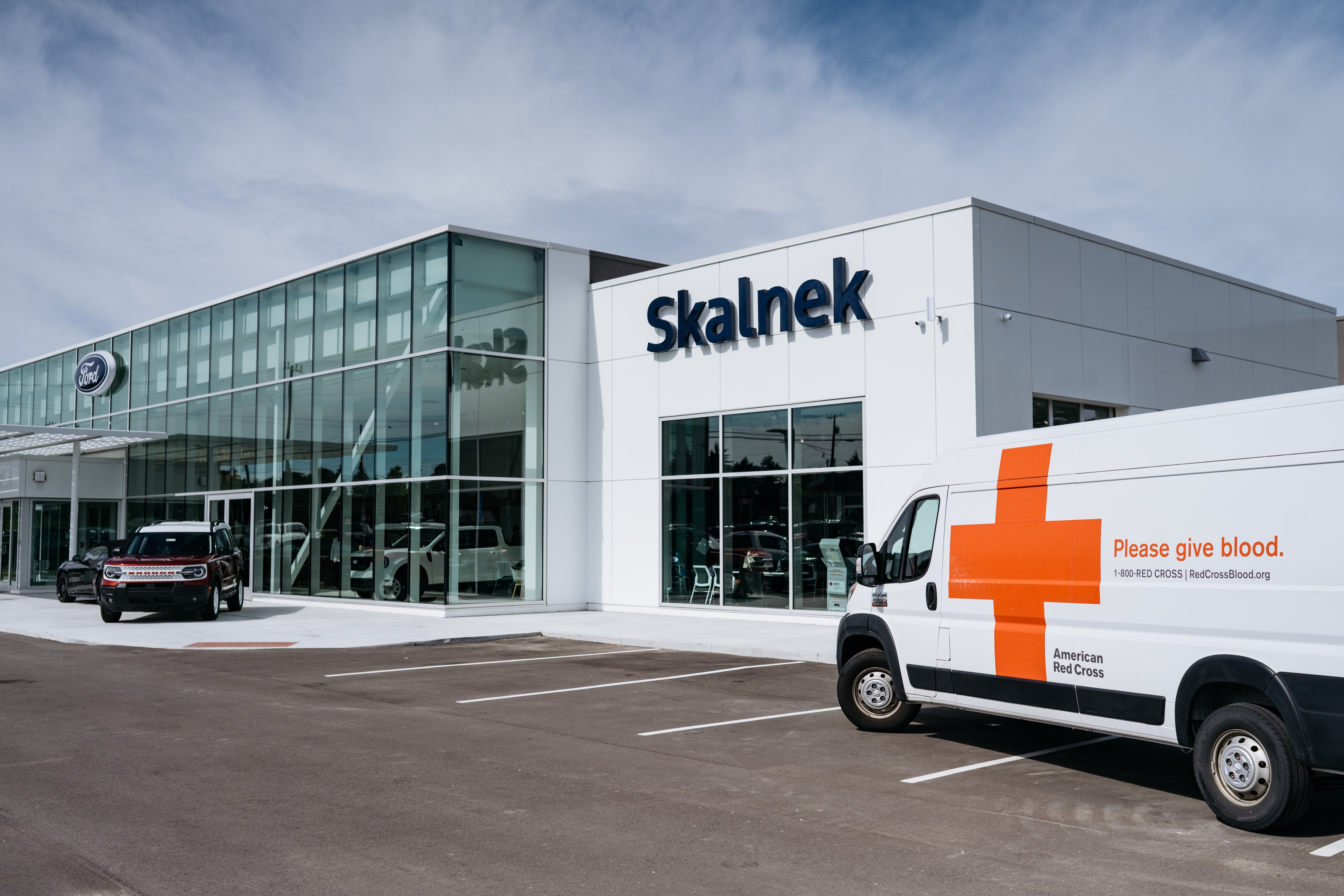 Skalnek Ford's blood drive drew 43 donors. More than half of them had never given blood before.