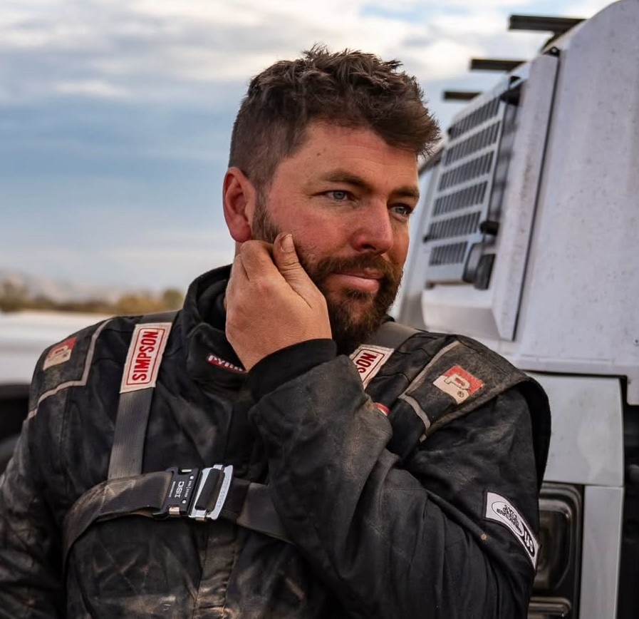 RJ Zanon, Baja 1000 driver and military pilot, at the 2025 Baja 1000.