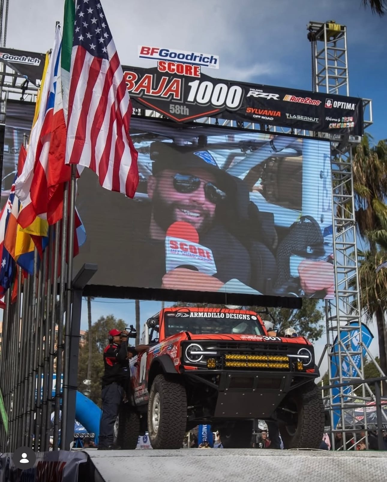 RJ Zanon and his Bronco at the 2025 Baja 1000.