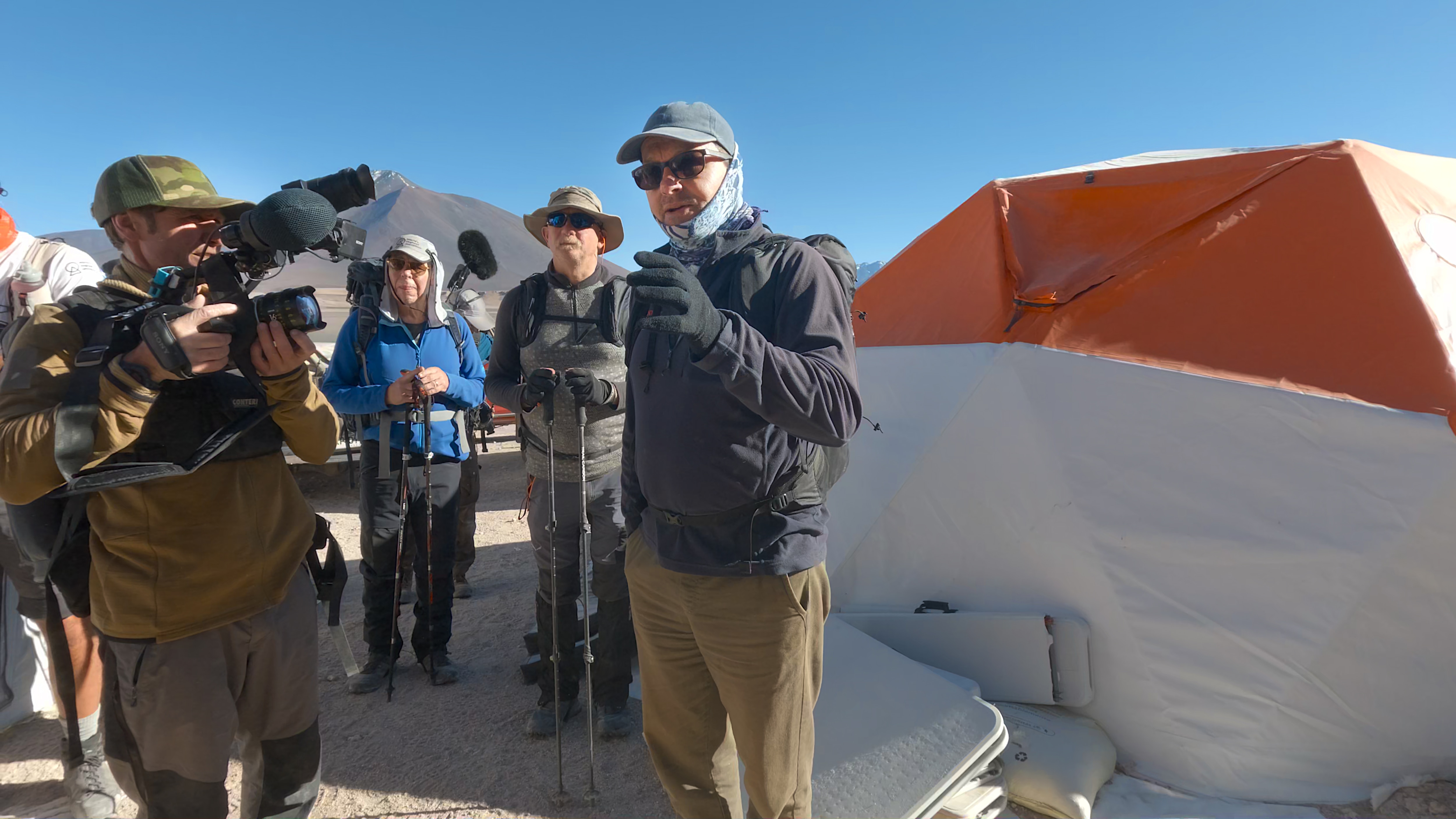 As Mark and his crew acclimated alongside the athletes, they also felt the effects of altitude, which meant even basic filmmaking tasks required more energy than usual.