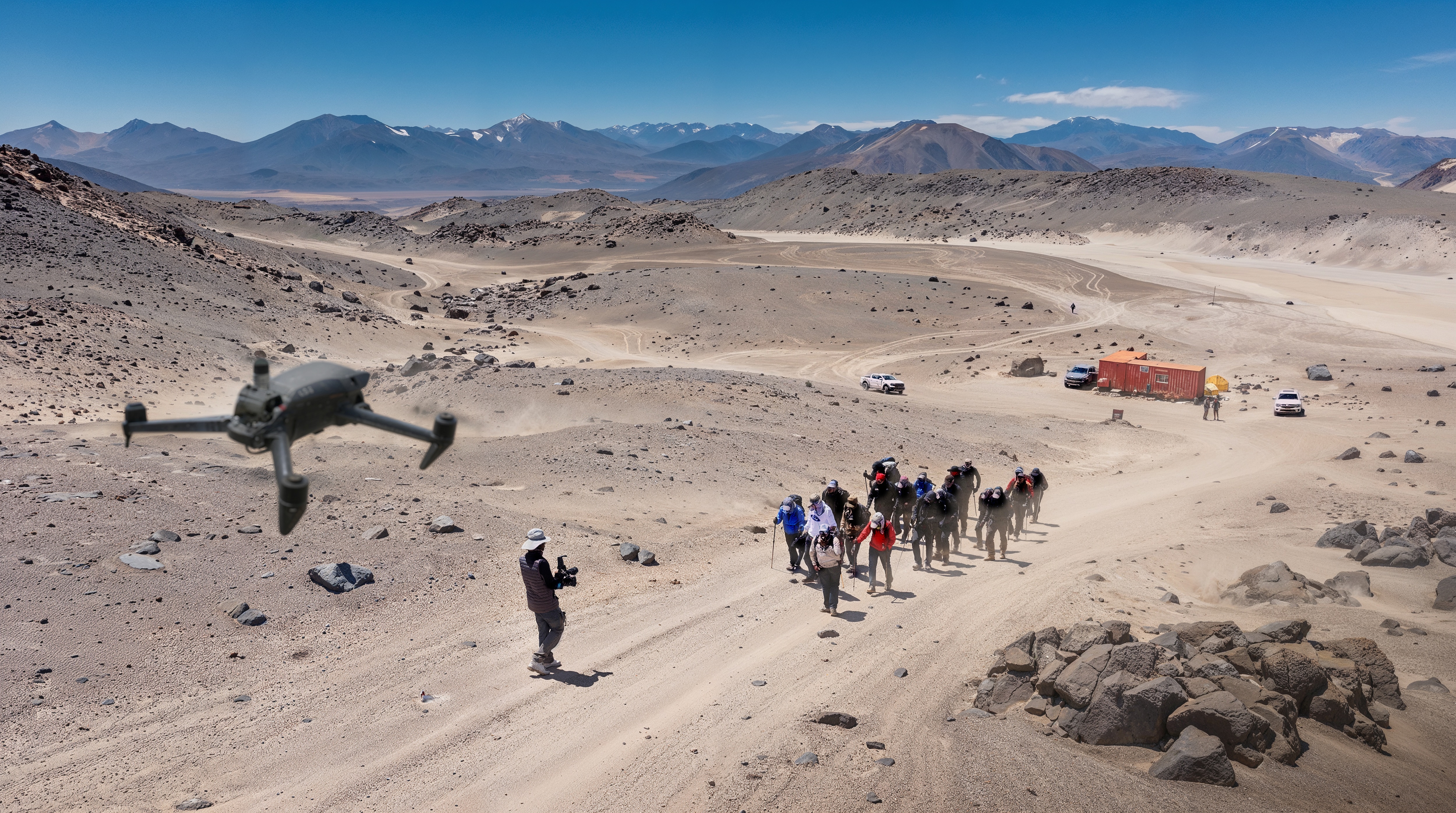 As Mark and his crew acclimated alongside the athletes, they also felt the effects of altitude, which meant even basic filmmaking tasks required more energy than usual.