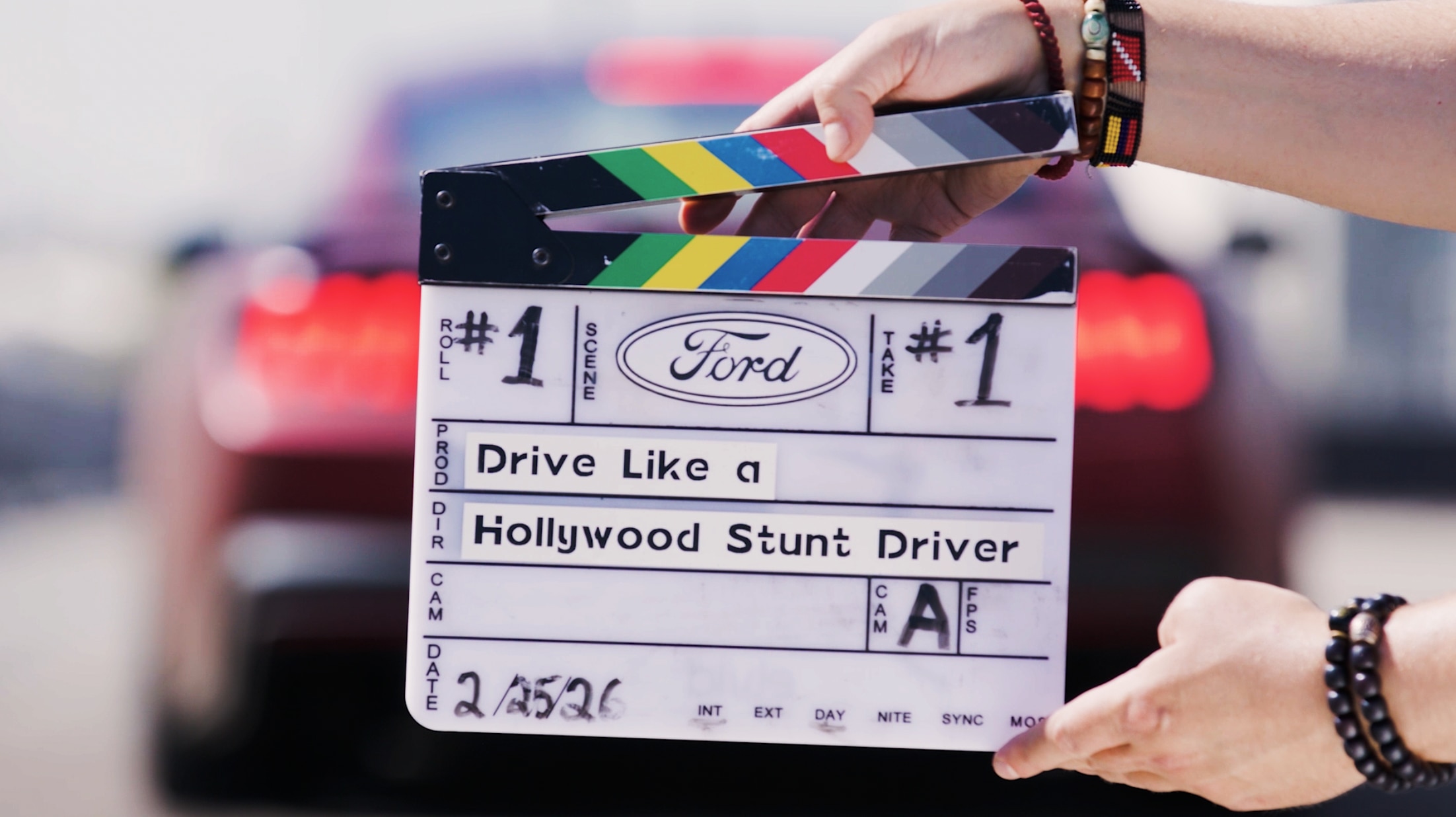 Ford recently asked Dee Bryant to spend some time teaching a few eager drivers what it takes to be a Hollywood stunt driver using a brand-new Mustang Dark Horse.