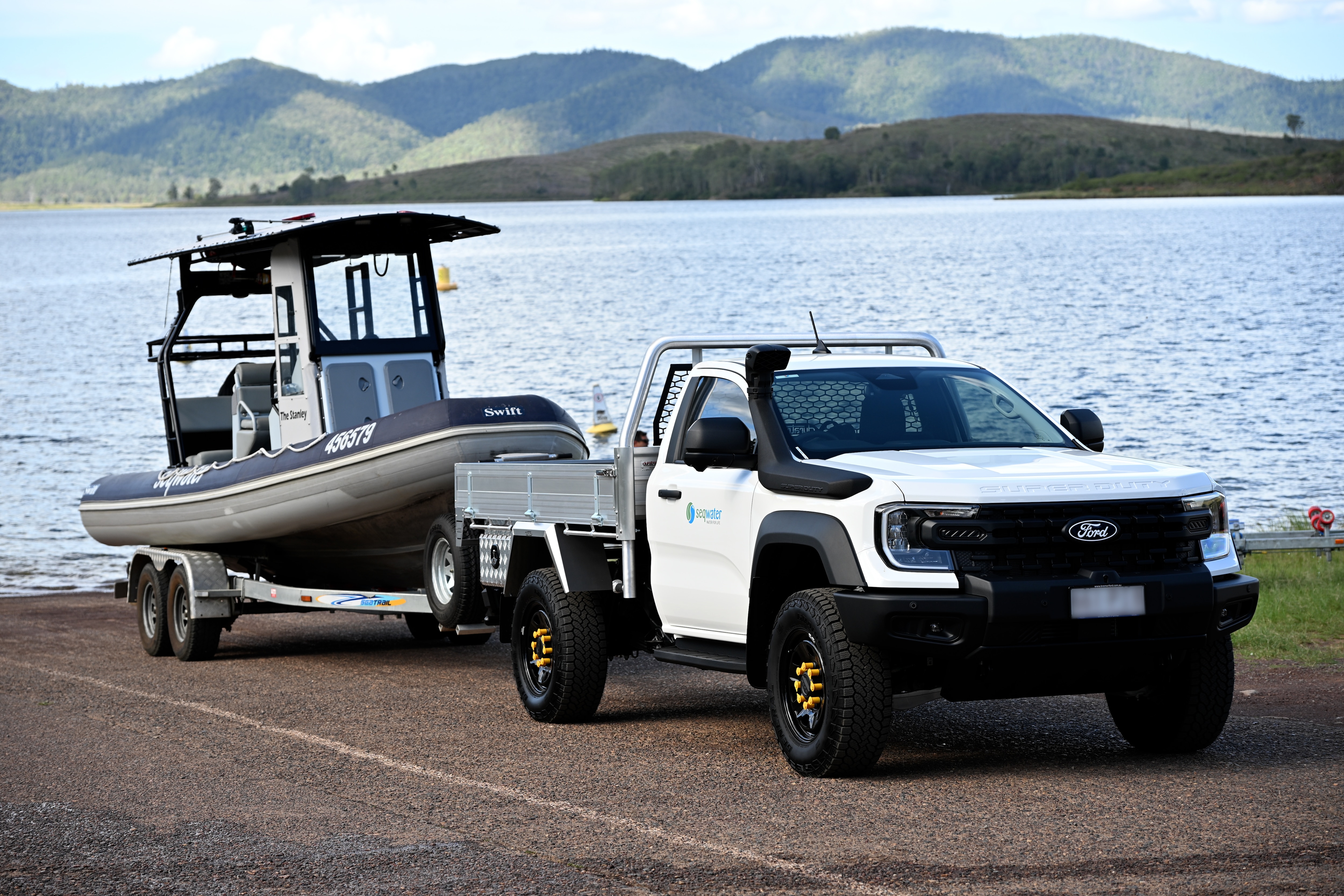 At Somerset Dam, the team talked with workers who operate the massive network of water facilities, serving more than 3 million people, with a fleet of 300 Rangers. 