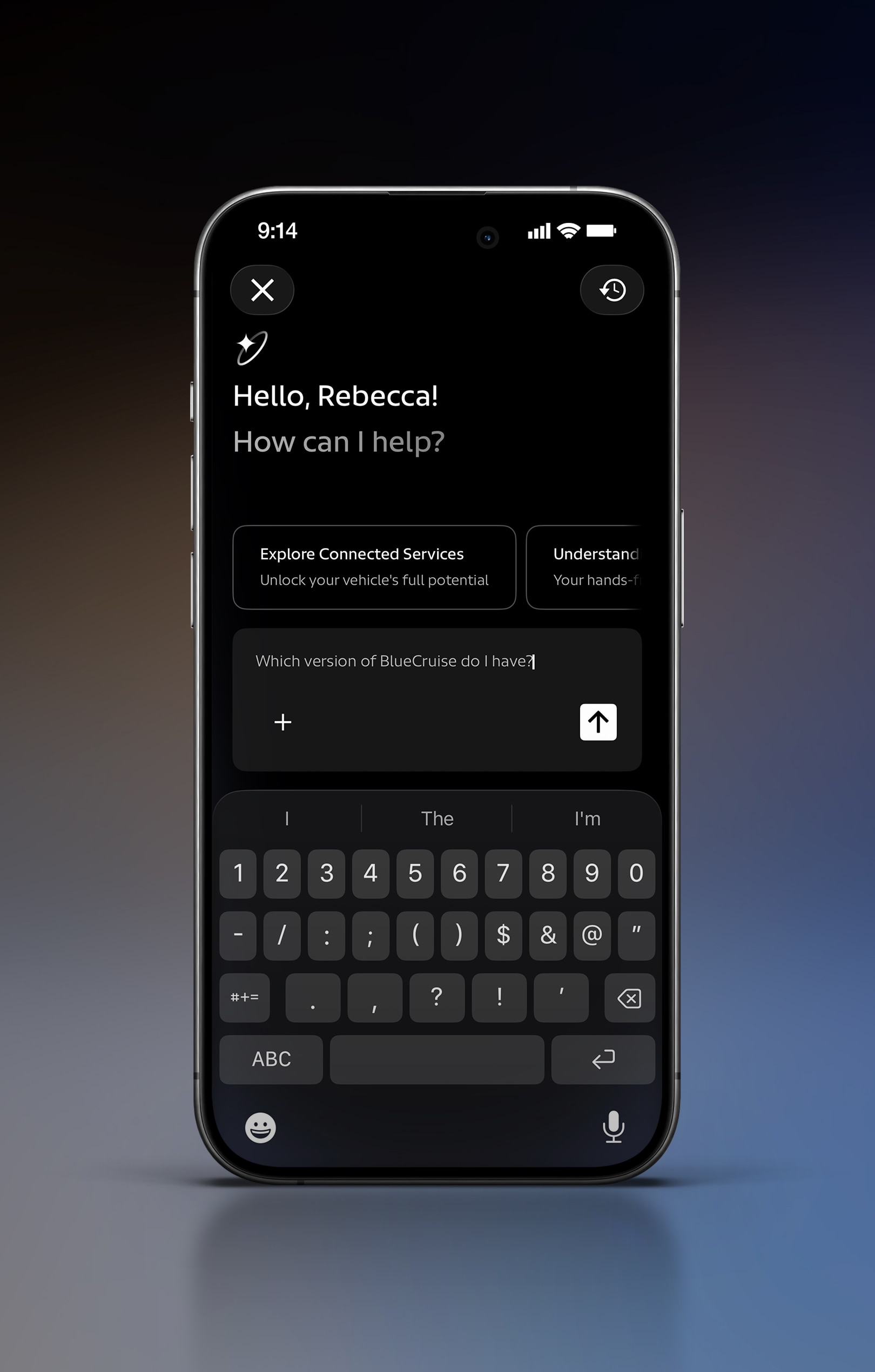 The AI assistant provides instant, personalized support so you can quickly access information in the owner’s manual and save time searching.