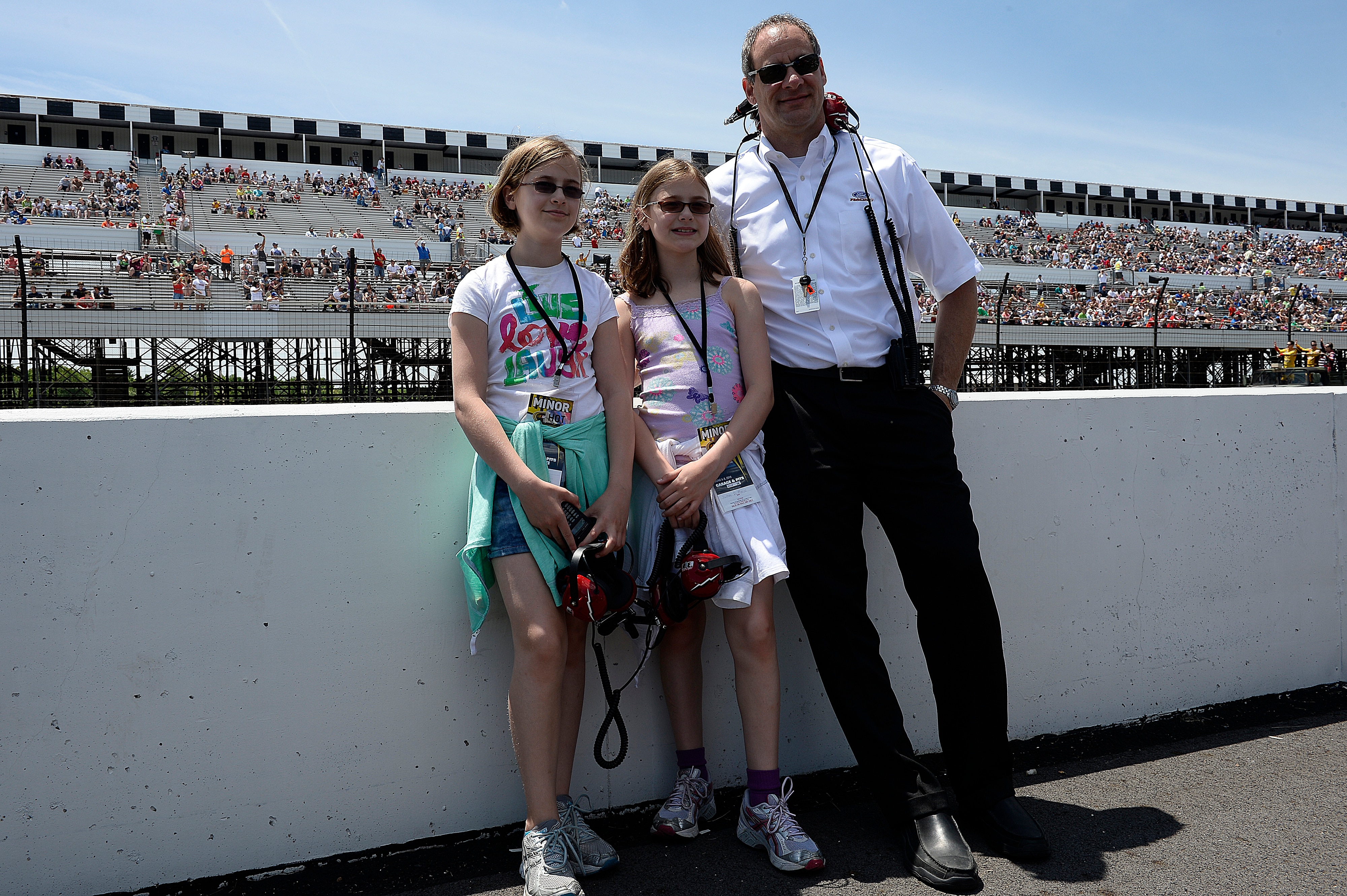 Pat Di Marco poses with his twin daughters in Long Pond, Pennsylvania, in 2014. Copyright John Harrelson NKP