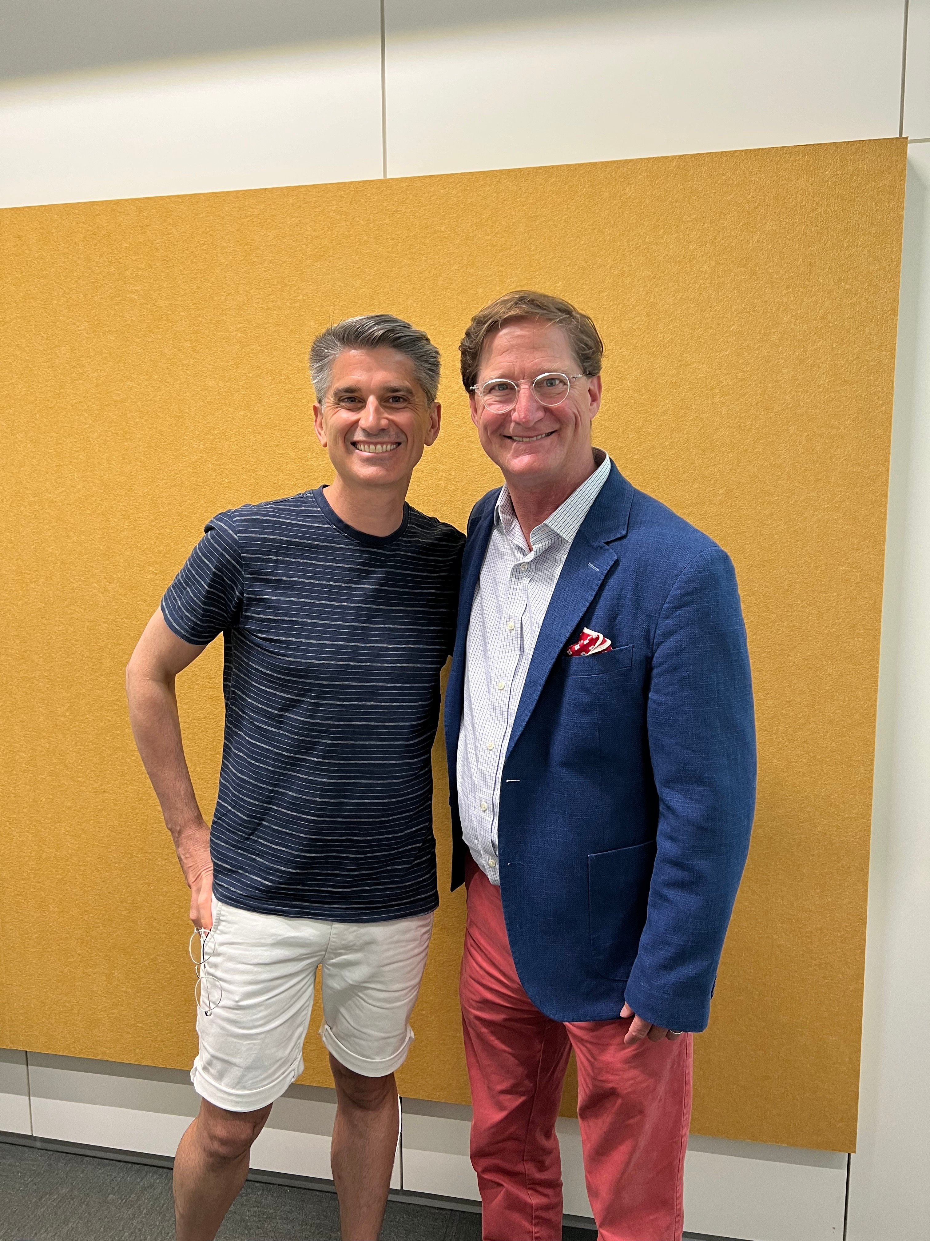 LEGO Brickmaster Jamie Berard with Ford Archivist Ted Ryan.