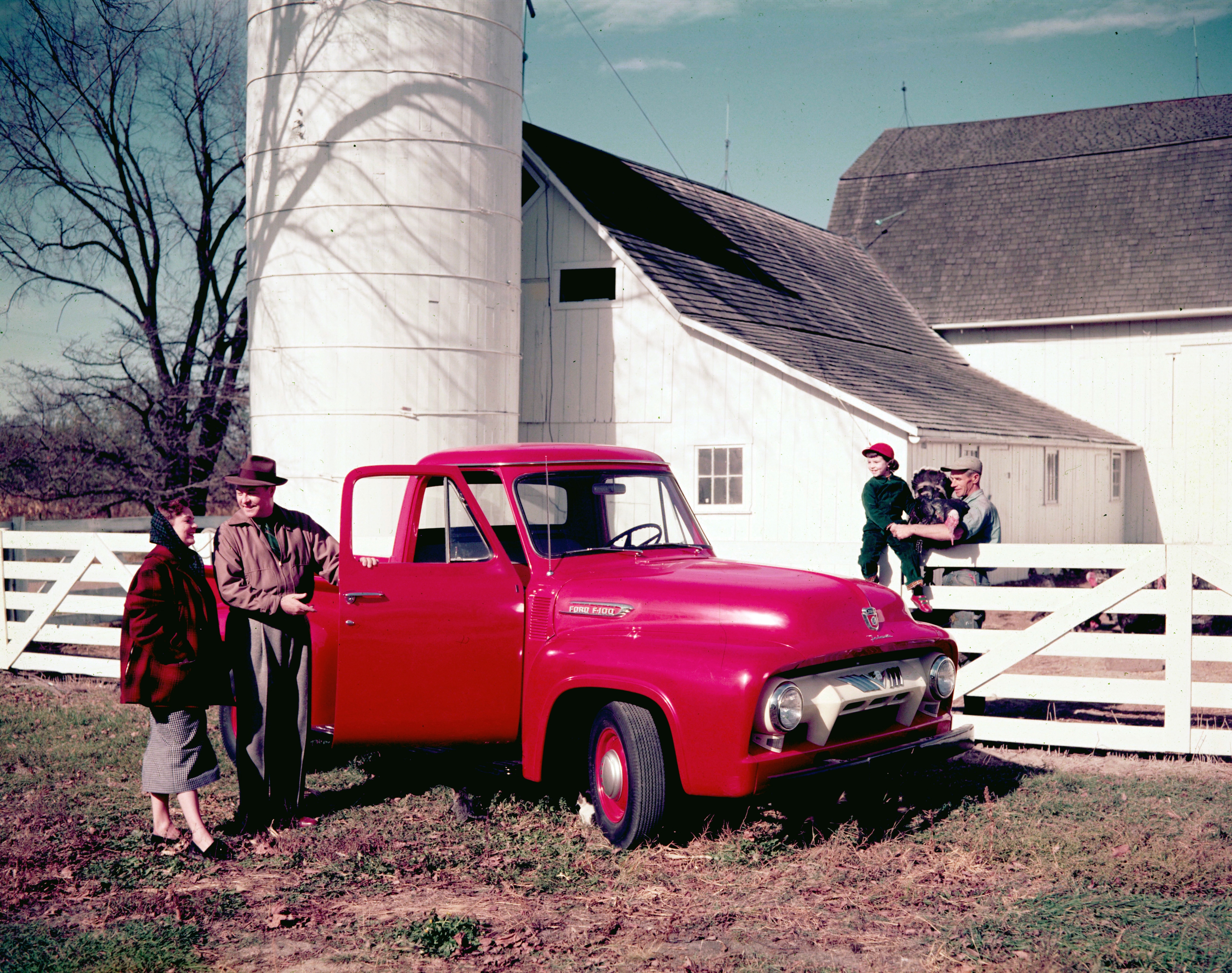 The 1954 F-100 boasted triple economy in power, efficiency, and capacity, and more than 117,000 were produced.