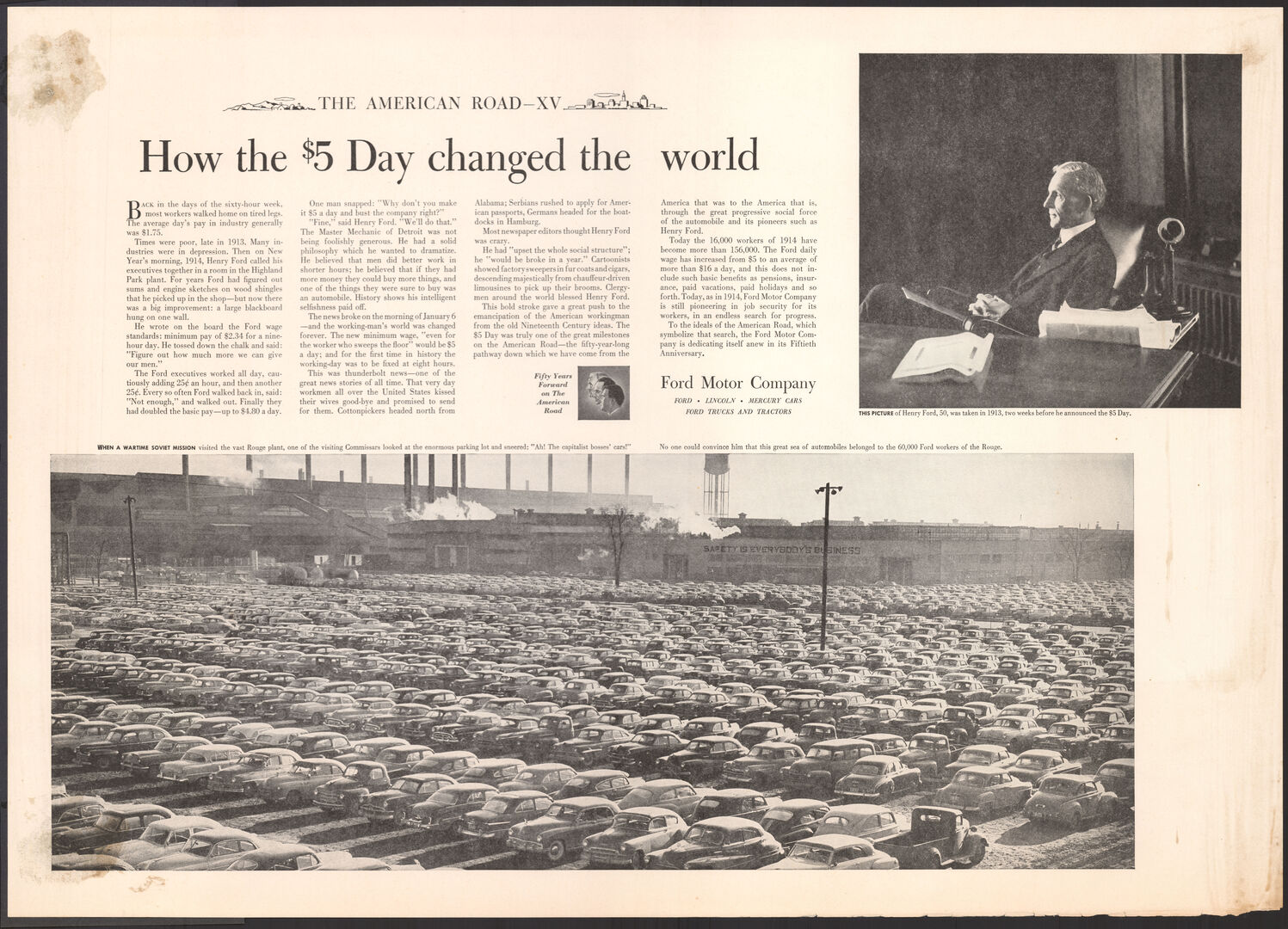 The $5-a-day wage, introduced in January 1914, helped build the American middle class.