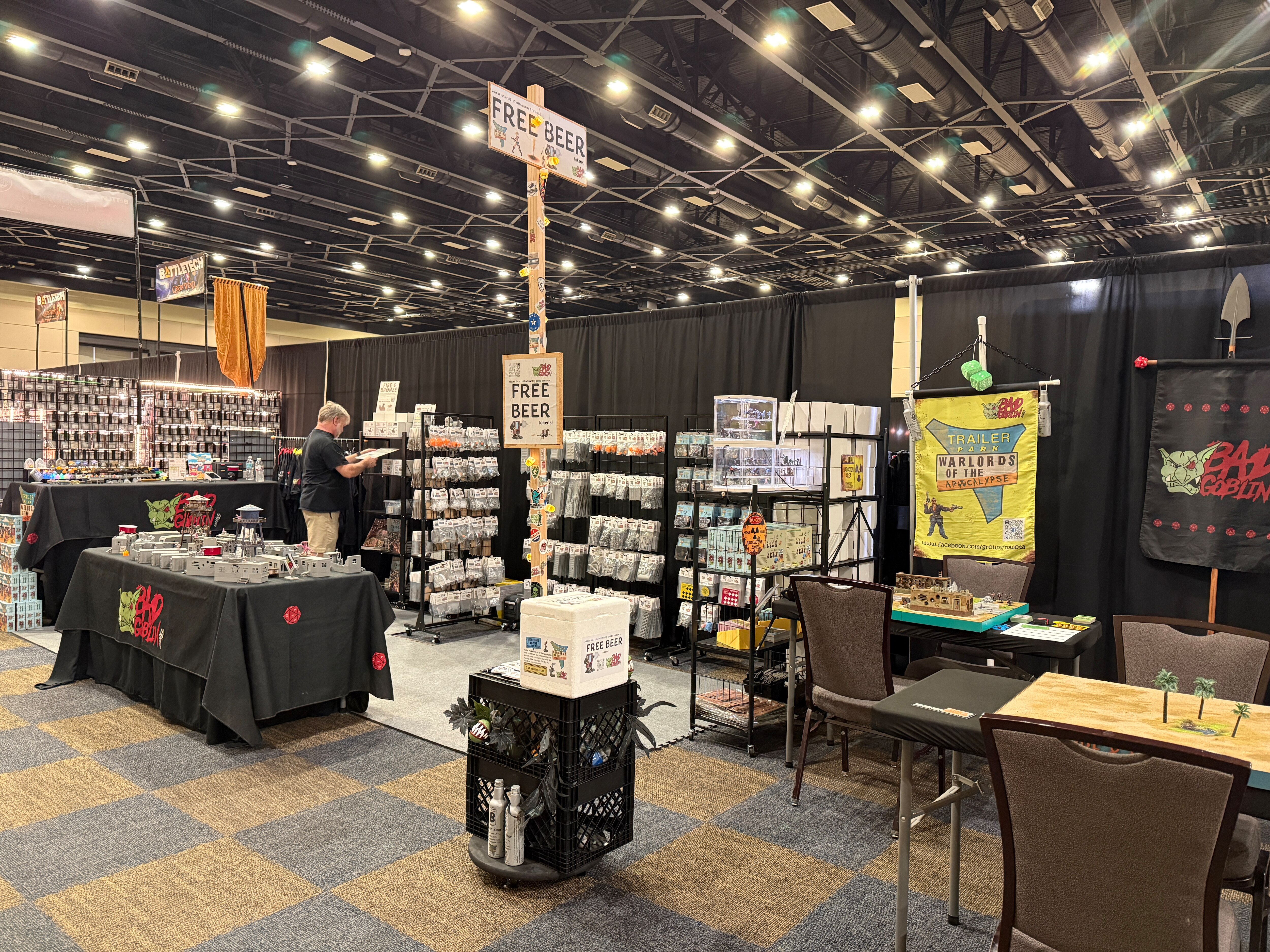 Bad Goblin Games uses a 2025 Ford Transit passenger van to haul convention gear, serve as a mobile office, and generate walk-up sales through its eye-catching wrap.