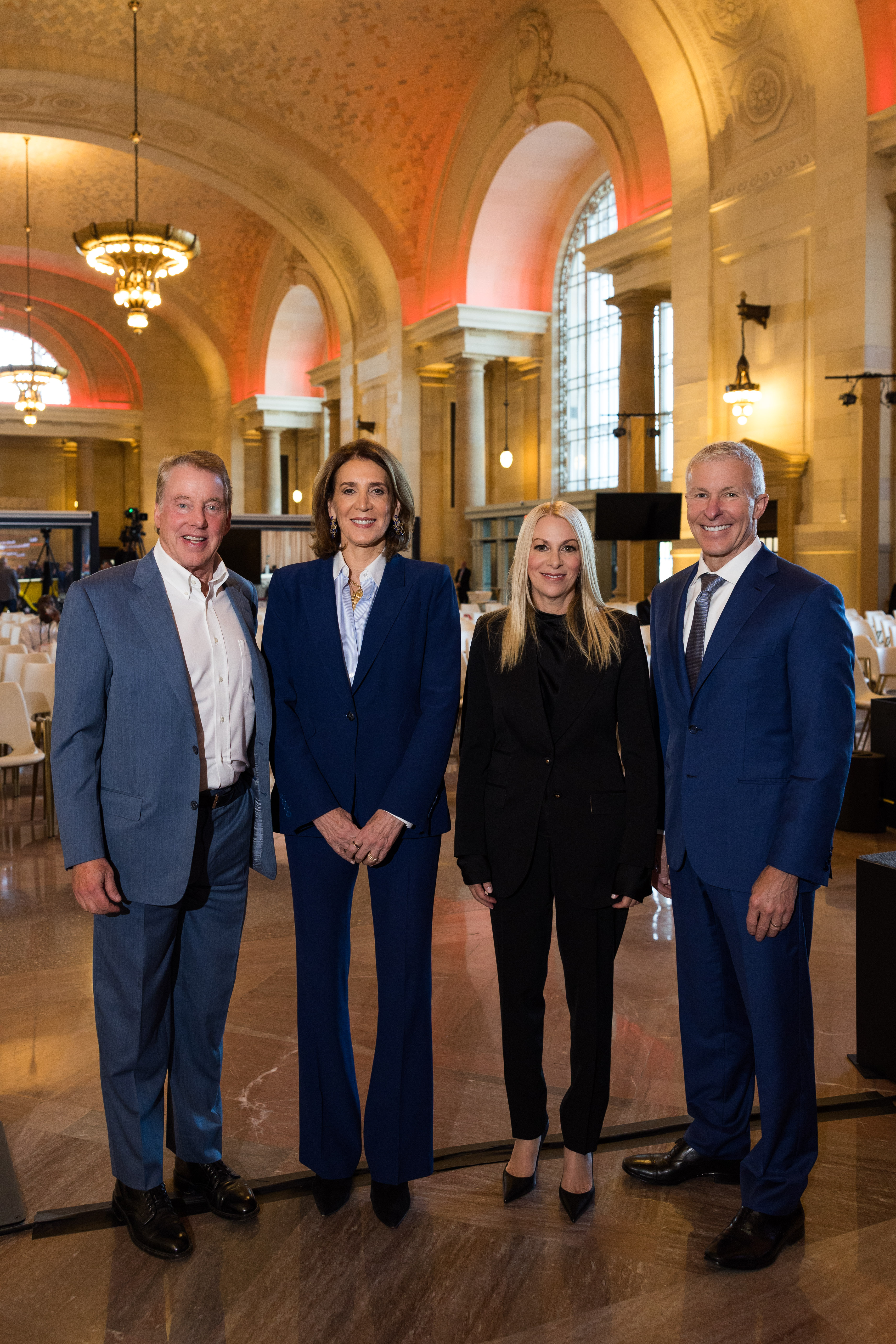 From left to right: Bill Ford, Ruth Porat, Jessica Sibley, Scott Kirby