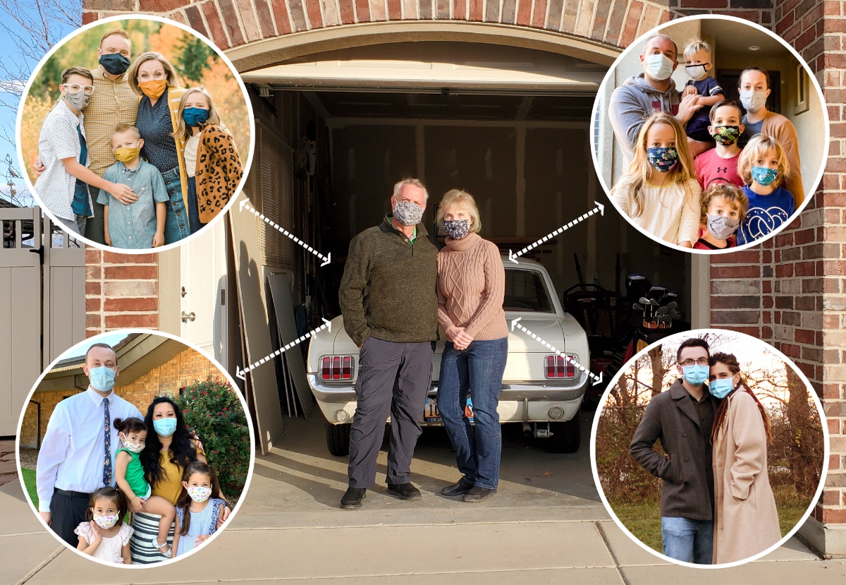 The family Mustang is at the center of each family photo from 1998 to 2025.