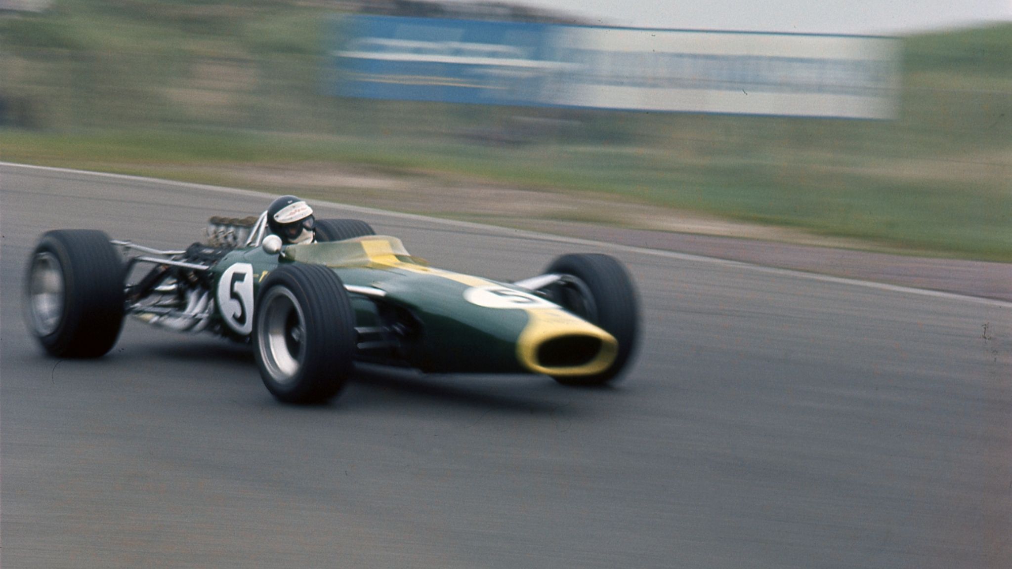 Just two months after its introduction, the Ford-Cosworth DFV engine powered Jim Clark to victory at the Dutch Grand Prix.