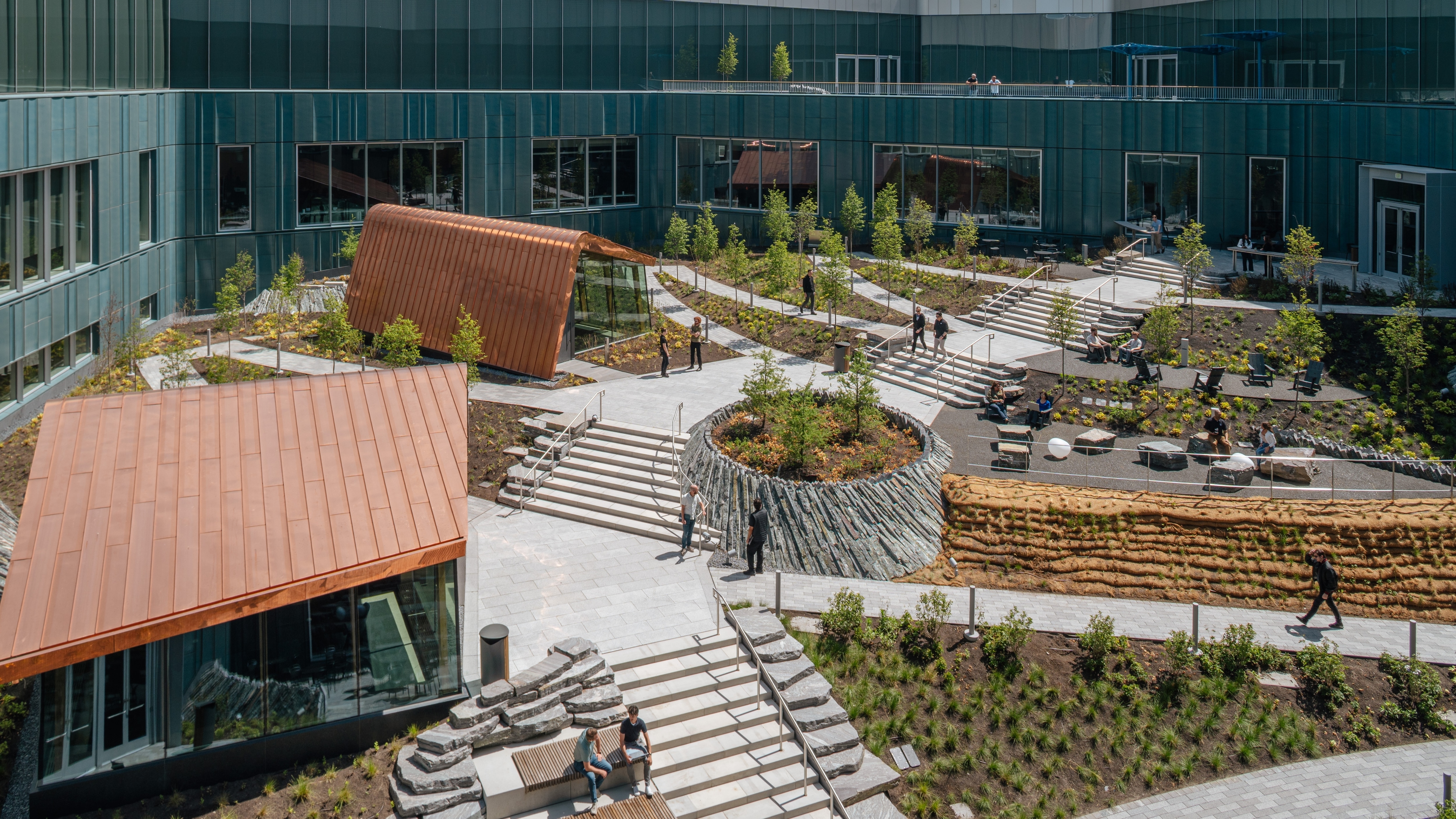 The Great Lakes Courtyard is more than 30,000 square feet, which is roughly six NBA basketball courts. (Nick Hagen)