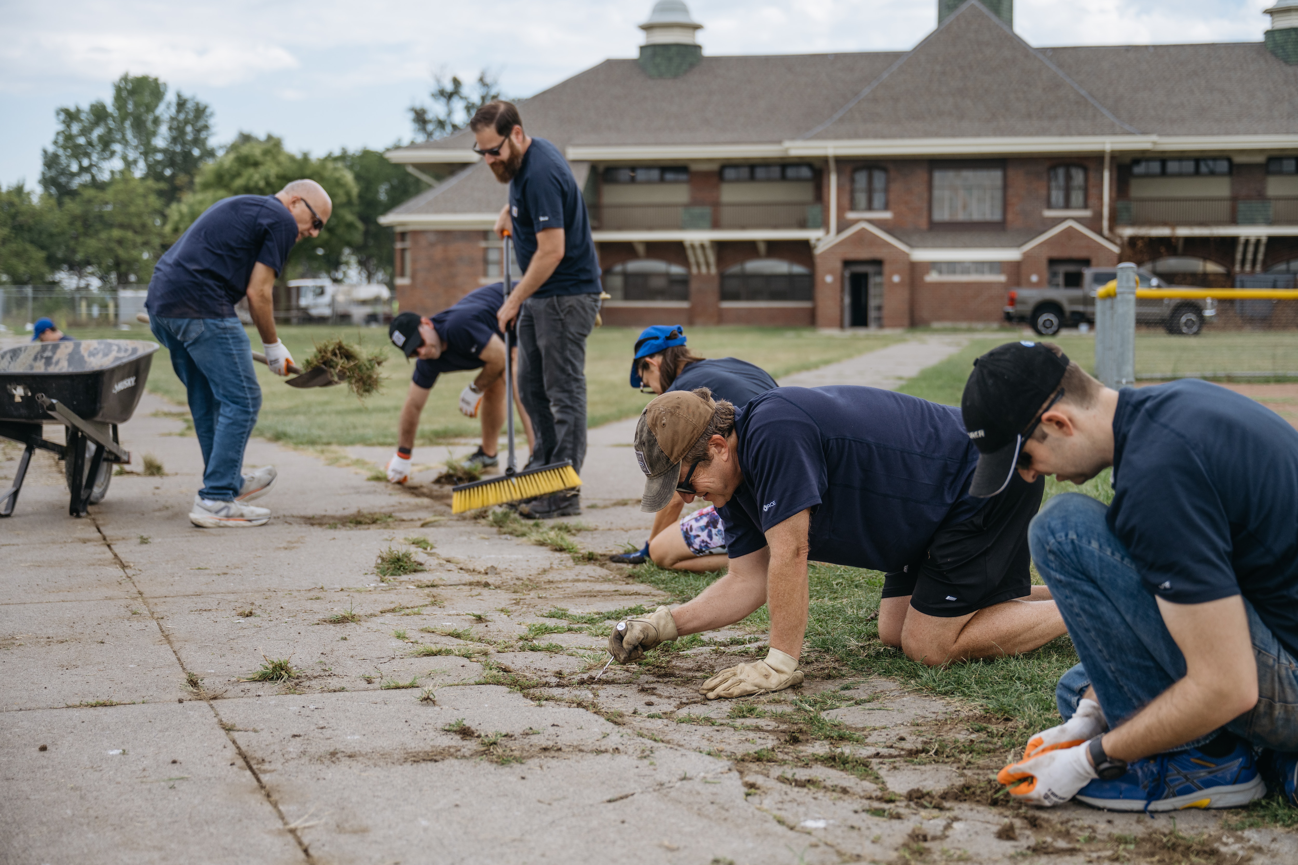 Refurbishing efforts also involved cleaning up the landscaping.