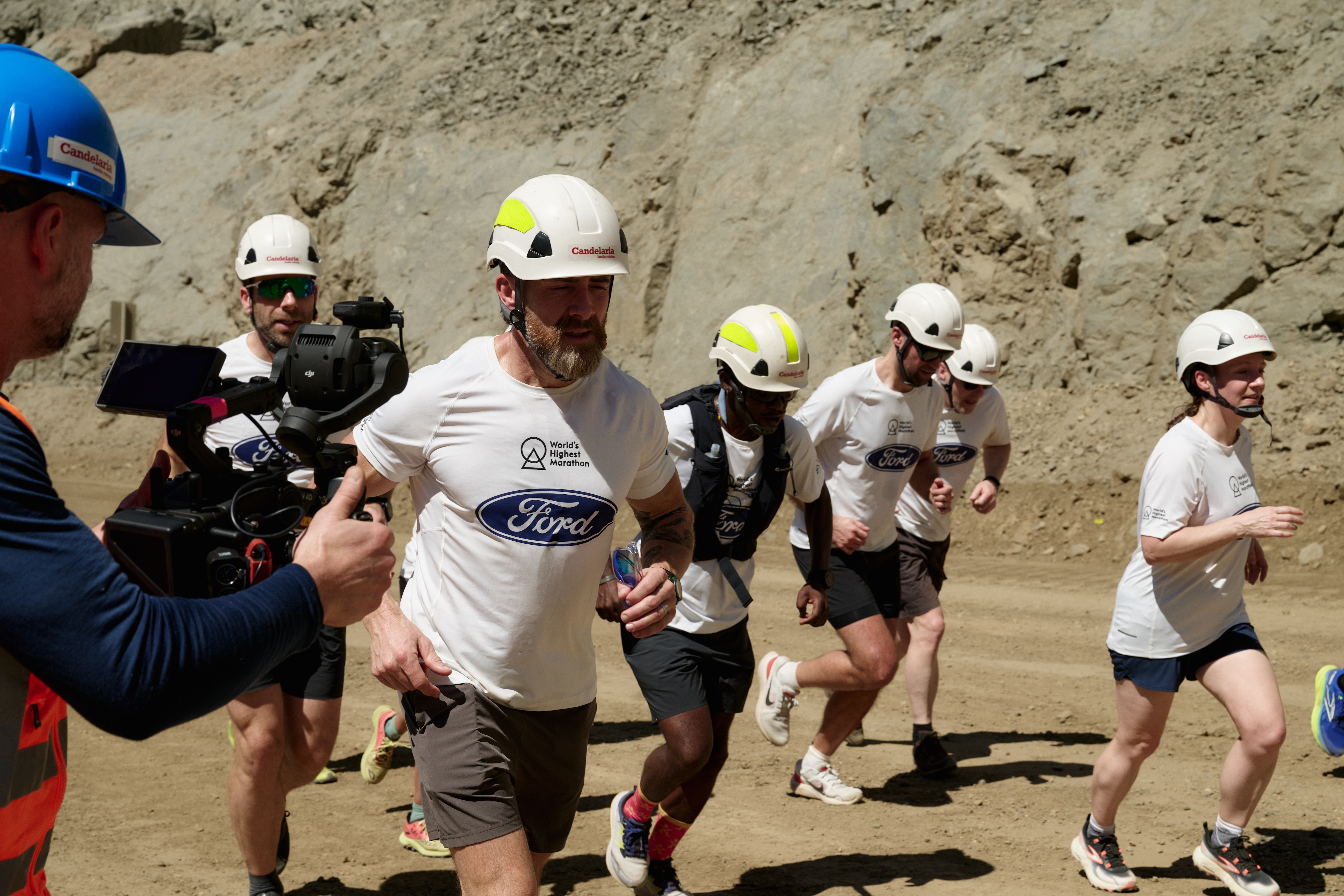 Runners in the World’s Highest Marathon attempt include Aldo Kane, a Ford ambassador and world record–setting adventurer.