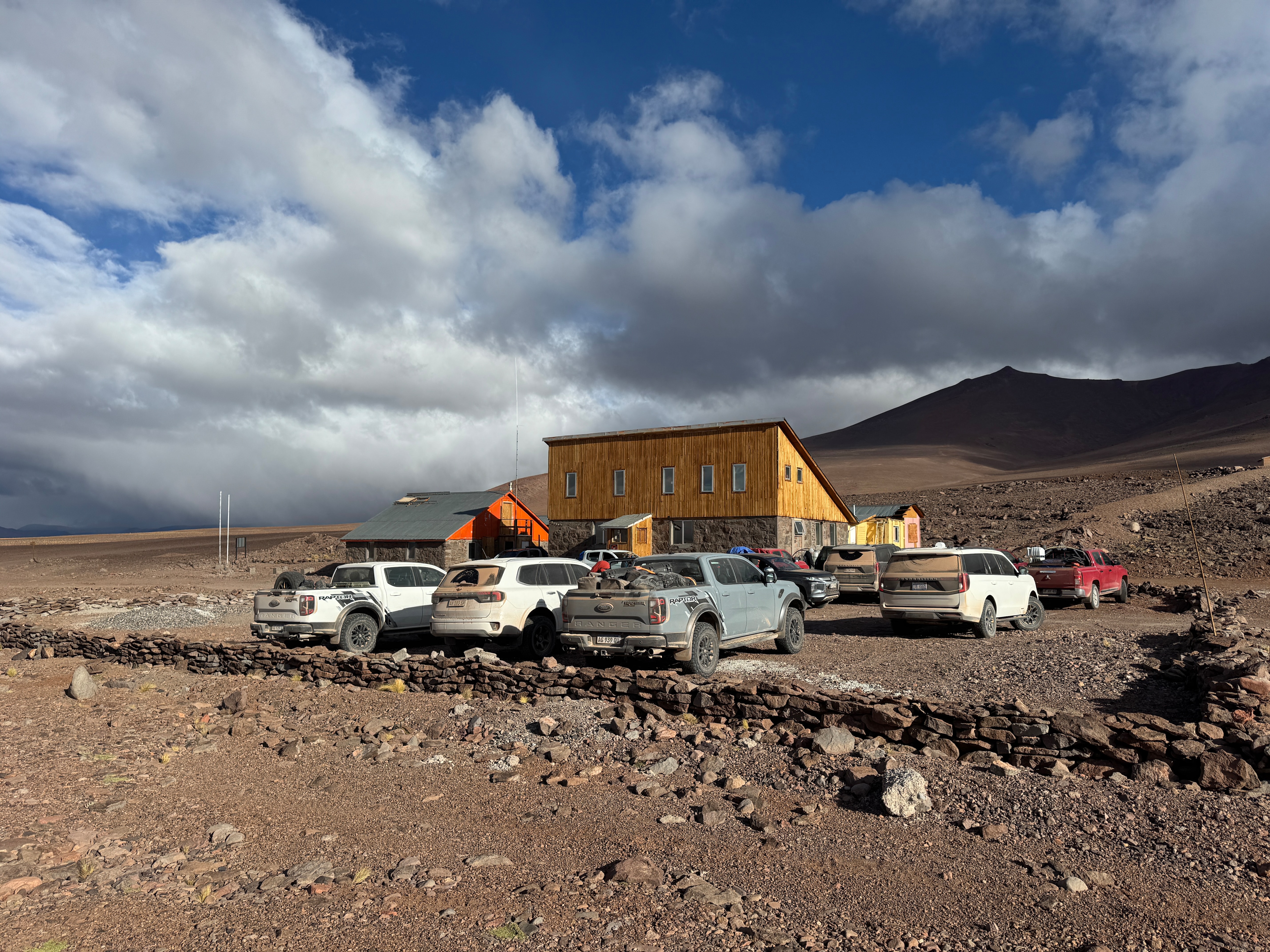 Runners and support staff prepare for the nearly two-week trek up Ojos del Salado, allowing time to acclimate to the thin air at high altitude.