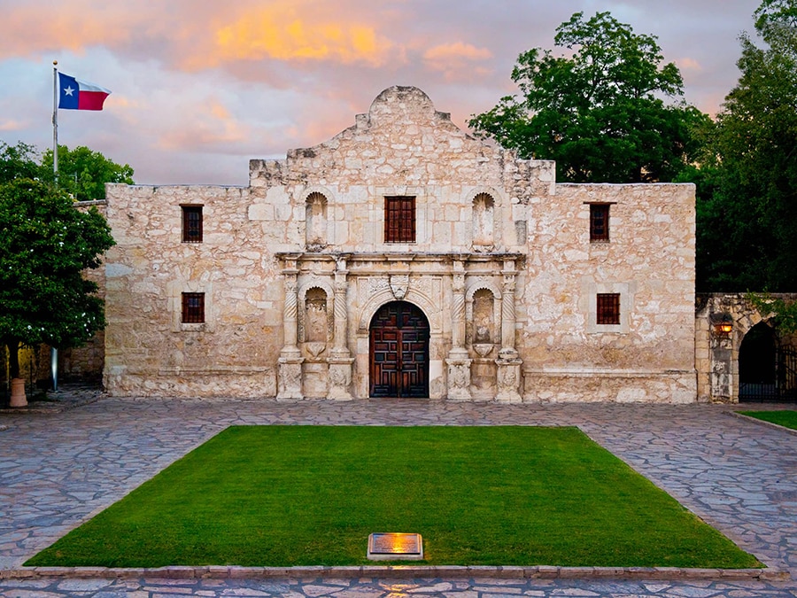 The Alamo site in San Antonio, Texas.