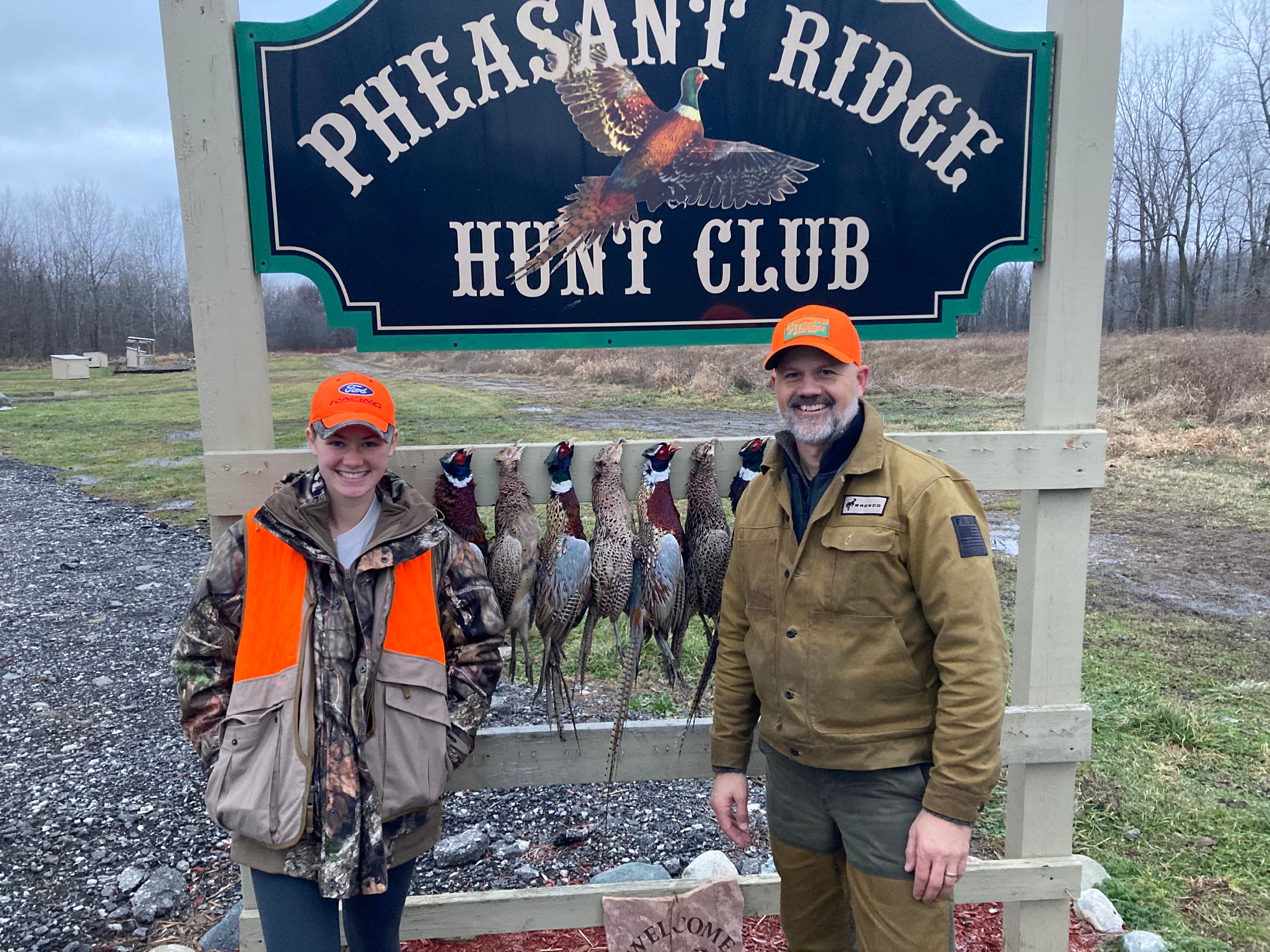 Dave Rivers pheasant hunting with his daughter.