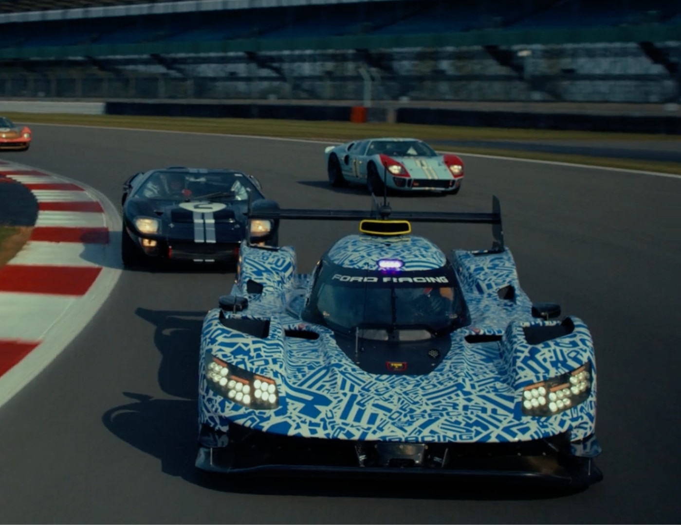 To announce the reveal date for the 2027 Hypercar, Ford Racing brought together the three GT40’s from Le Mans 1966.  